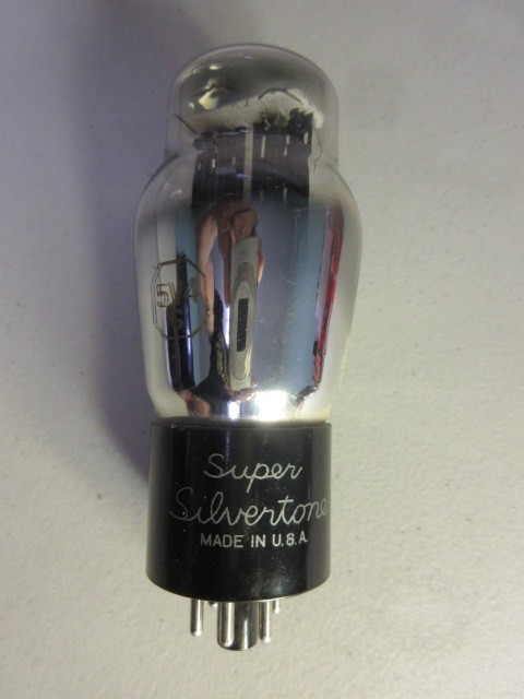 Super Silvertone 5V4G Vacuum Tube NOS, continuity tested