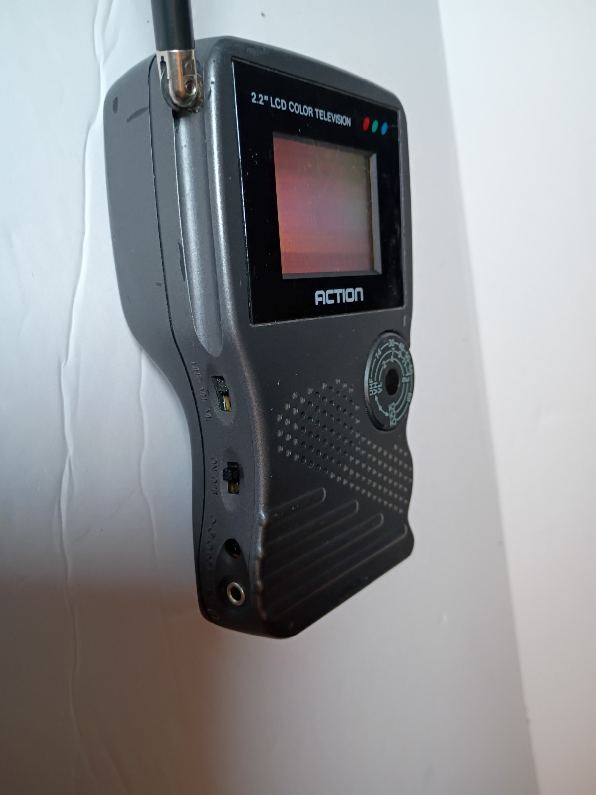 Action ACN-5322 Portable Black & White TV Powers On Vintage Analog