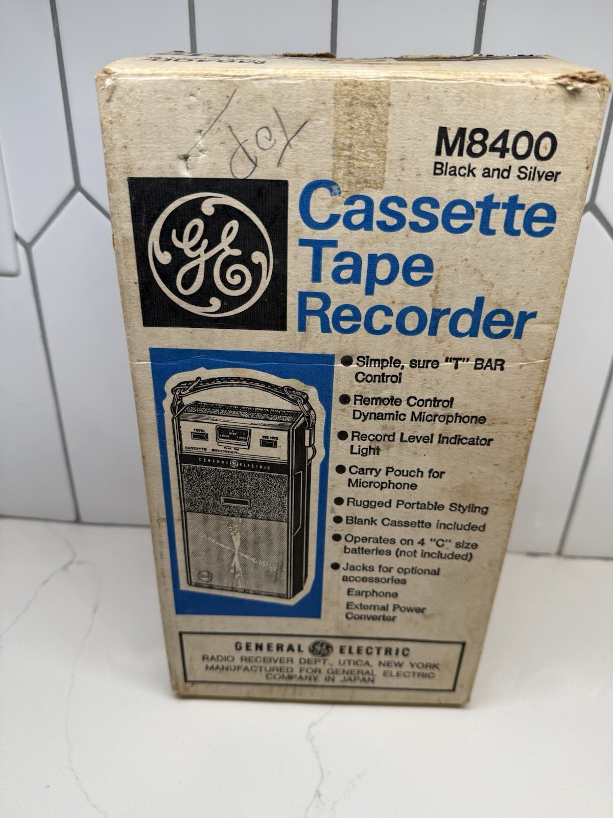 GE Vintage Cassette Tape Recorder Solid State M8400 Black And Silver – READ DESC
