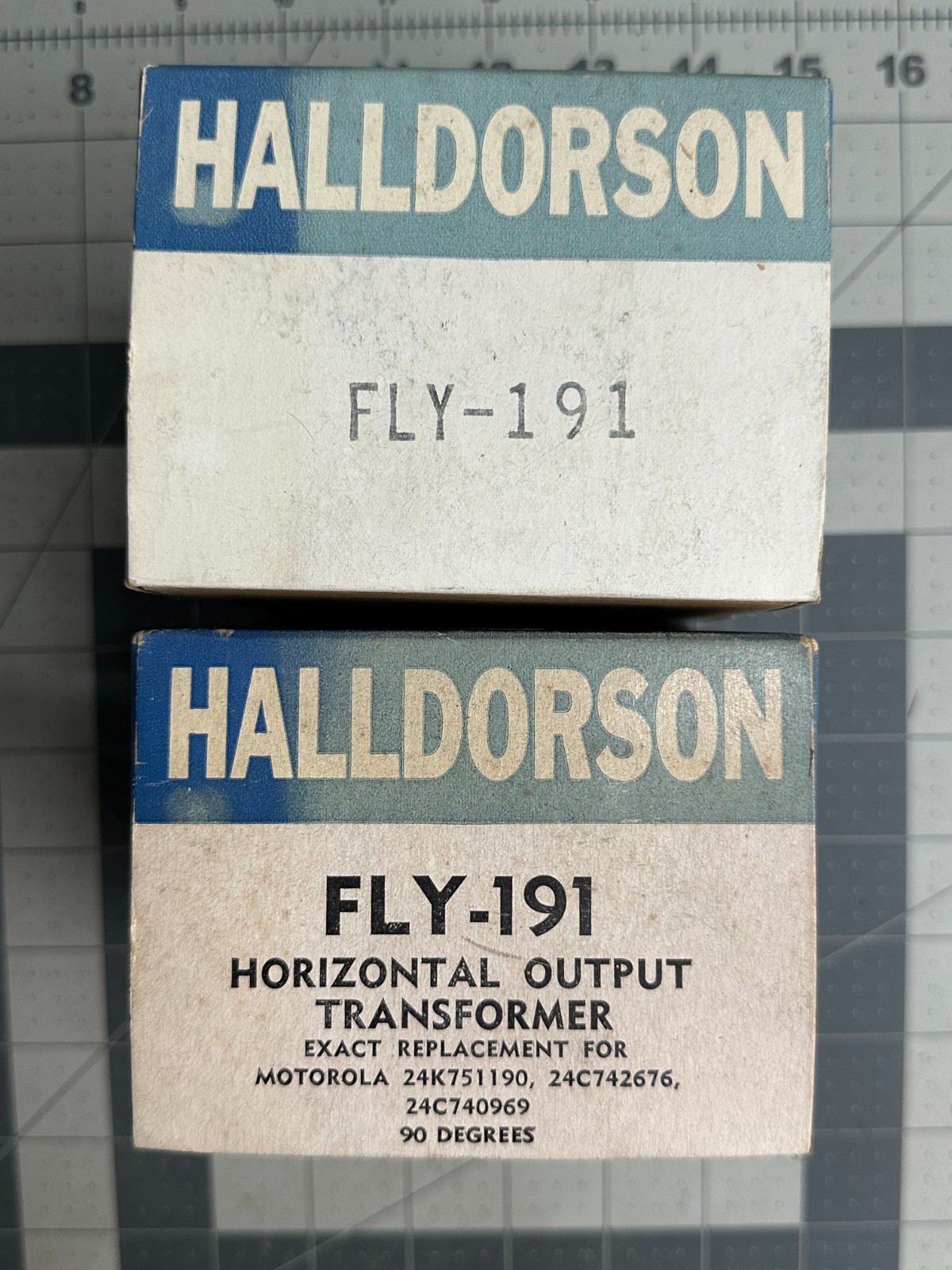 2-pack VINTAGE Halldorson Fly 191 Power Horizontal Output Transformer 90-degree