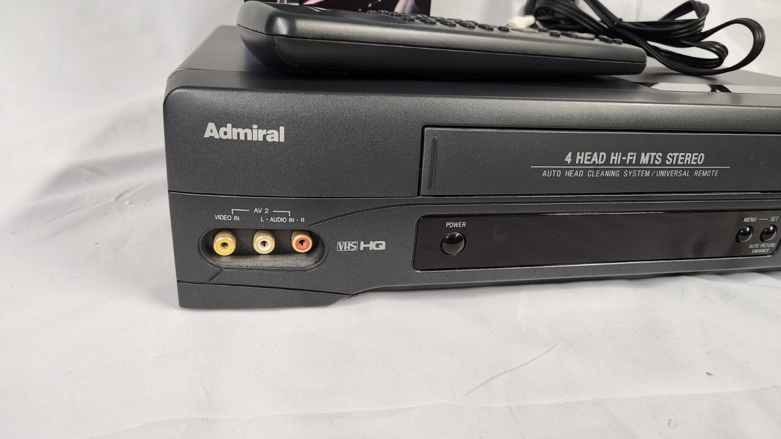 Serviced Admiral VCR With Remote, Cables And Star Wars Box Set