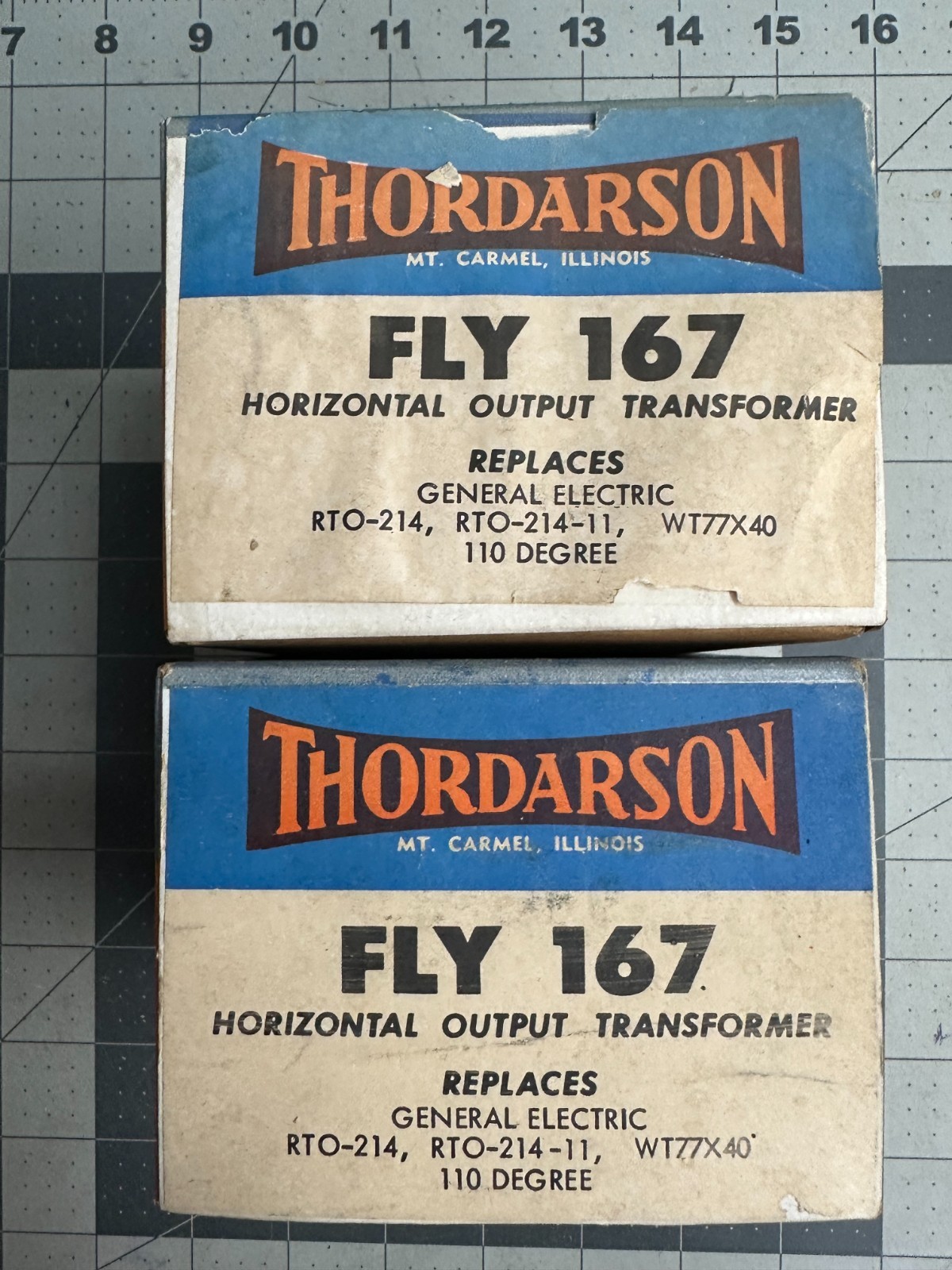 2-pack VINTAGE Halldorson Fly-167 Power Horizontal Output Transformer 110-degree