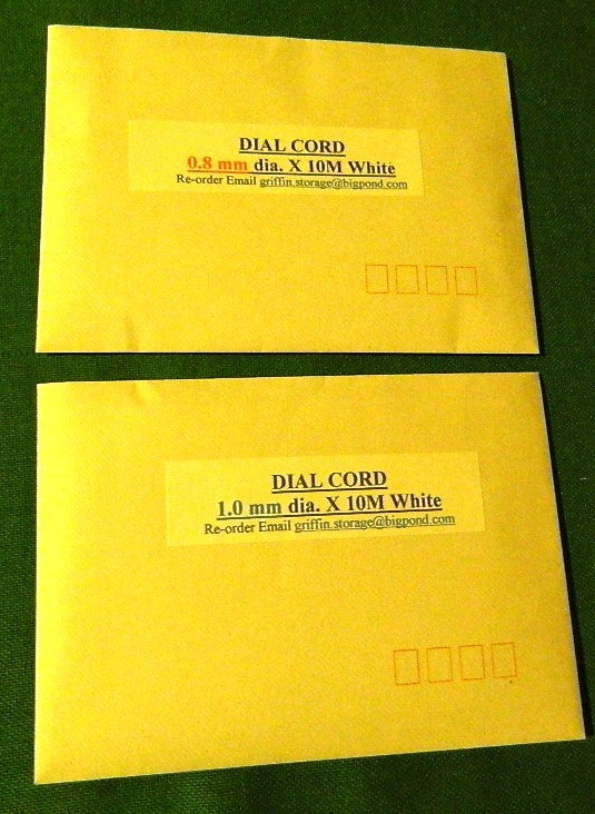 Radio DIAL CORD 1.0 0.8 0.6 mm WHITE synthetic cord 10, 20, 30M suit valve tube