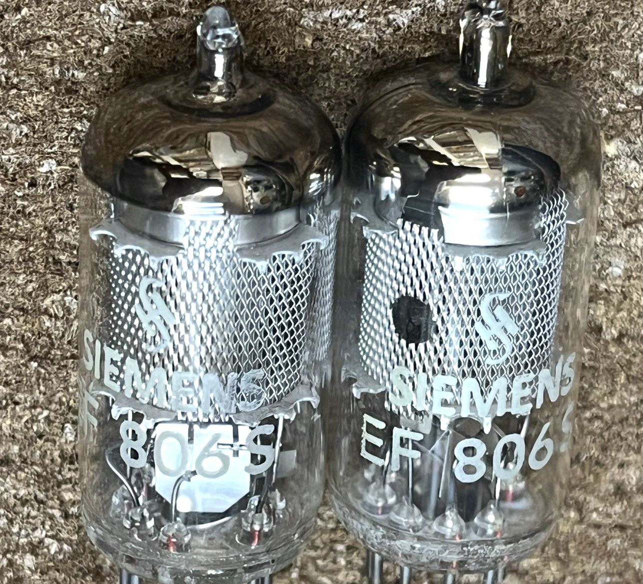 MEGA RARE SIEMENS NOS MATCH PAIR EF806S EF86 6267 Z729 1960S GERMANY TUBES VALVO