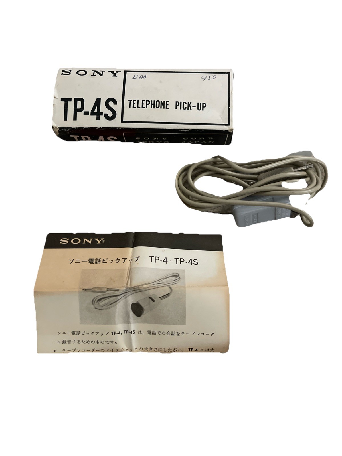 Sony TP-4S Telephone Pick-Up Coil Mic w/ Box