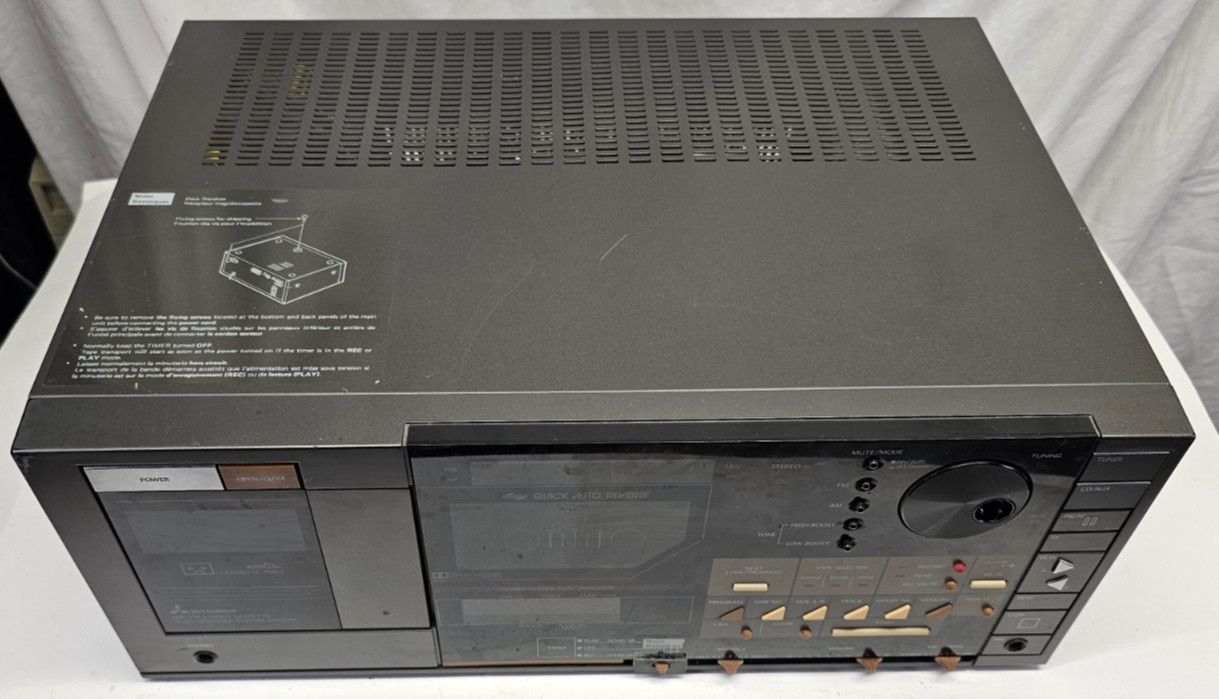 Vintage -Mitsubishi 7 Cassette Changer, Receiver, System #DA-L70-Japan -WORKS