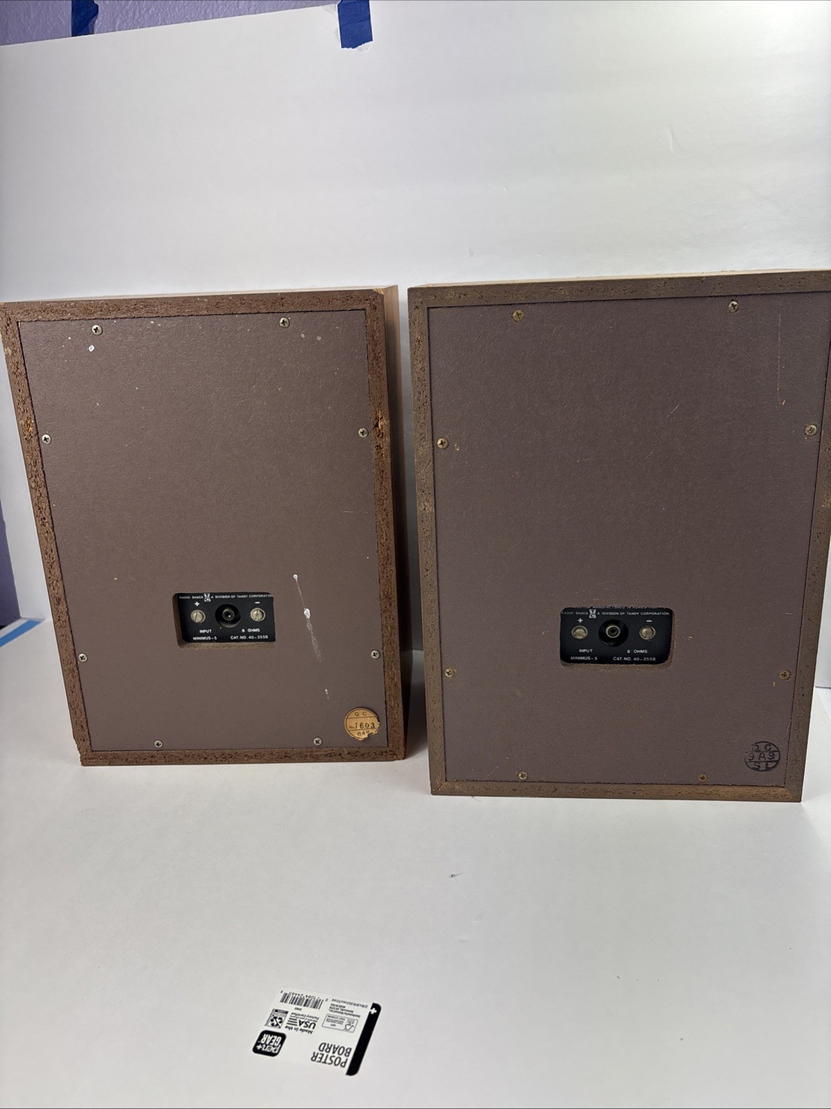 VINTAGE 70s Radio Shack Realistic Minimus-5 Tandy Wood Bookshelf Speaker 40-255B
