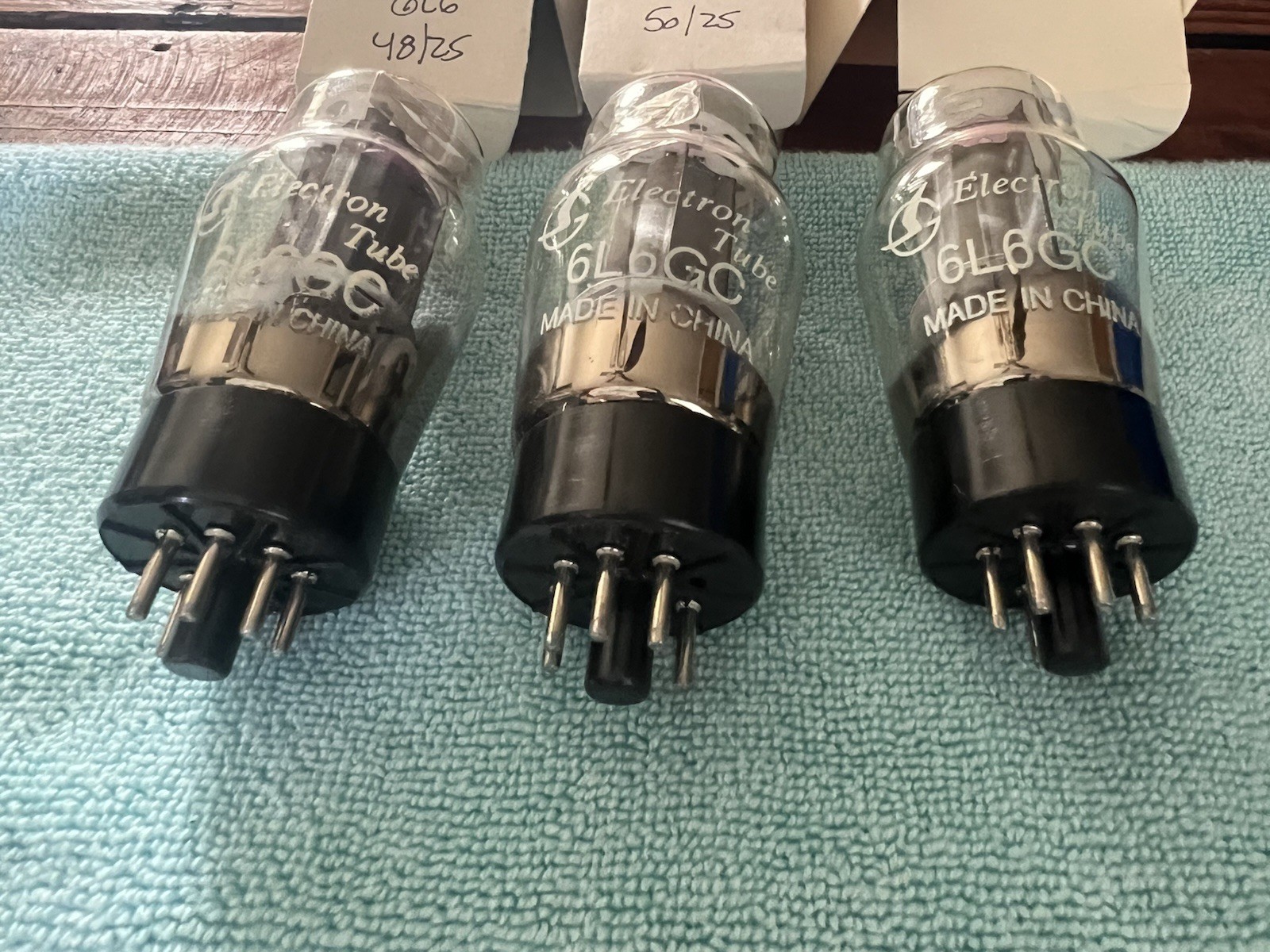 Lot of 4 Stenciled China ST 6L6 Tubes – Quad