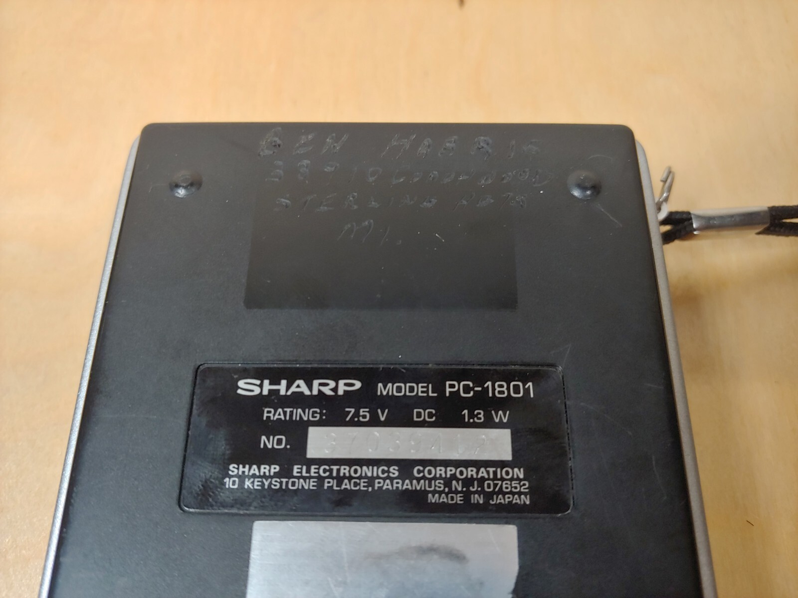Vtg Sharp Model PC-1801 Calculator Red LED Made in Japan 1973 Rare w/ AC Adaptor