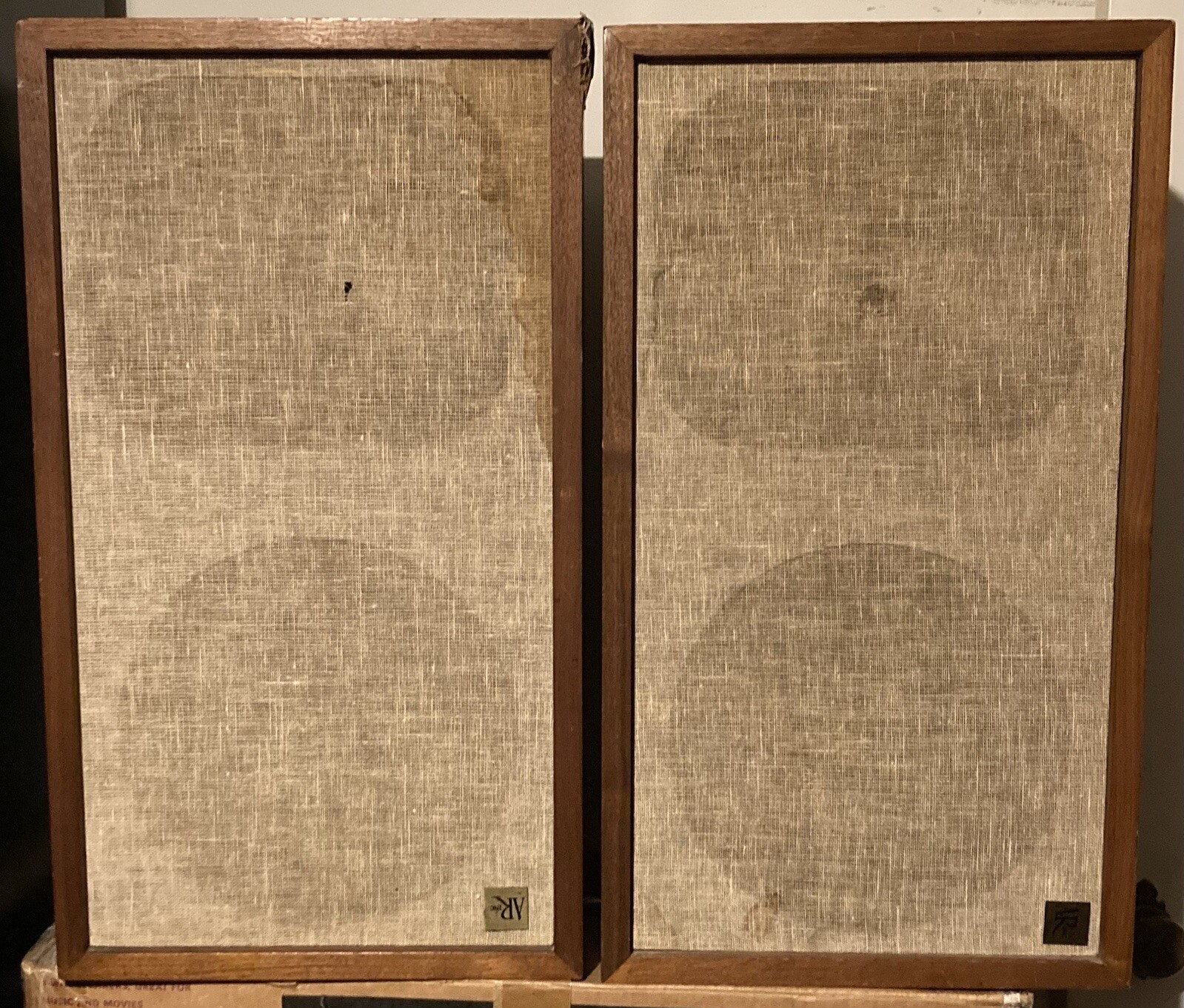 Acoustic Research AR-2a Speakers. Working.
