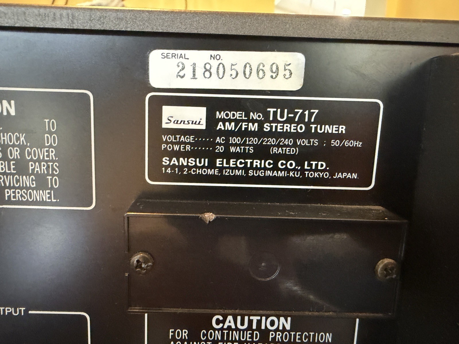 Sansui TU-717 AM/FM Stereo Tuner Serviced Fully Functional Manual Schematic NM