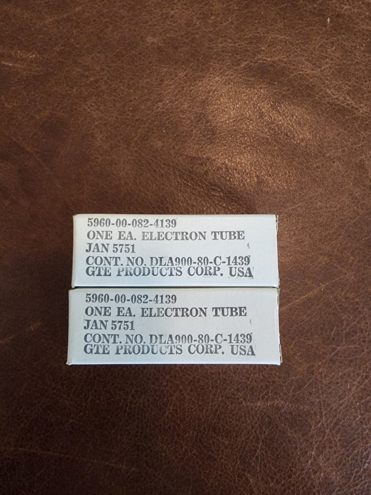 GTE Sylvania – JAN 5751 NOS Tubes Pair (2) Original Box Date Code 11-80 Untested