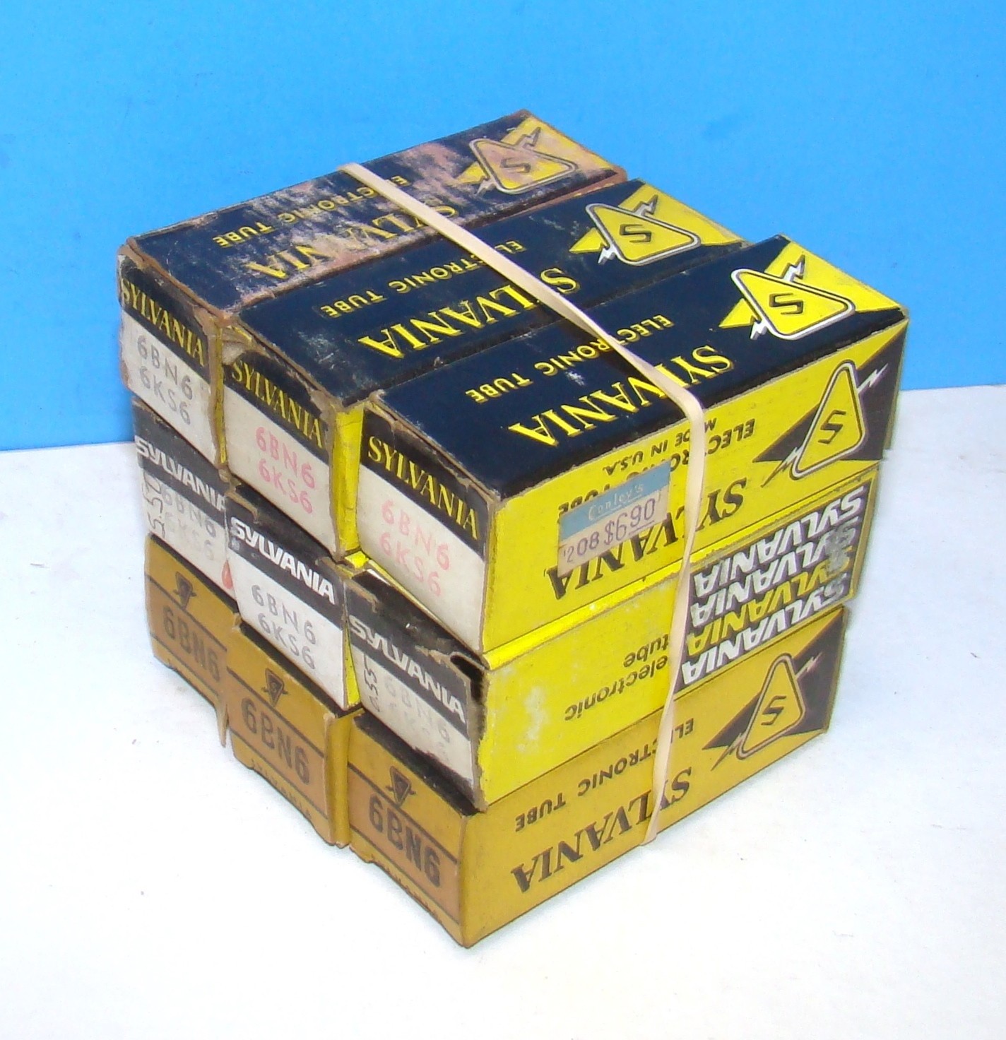 6BN6 6KS6 NOS lot 9 radio audio amplifier vintage electron vacuum tubes valves