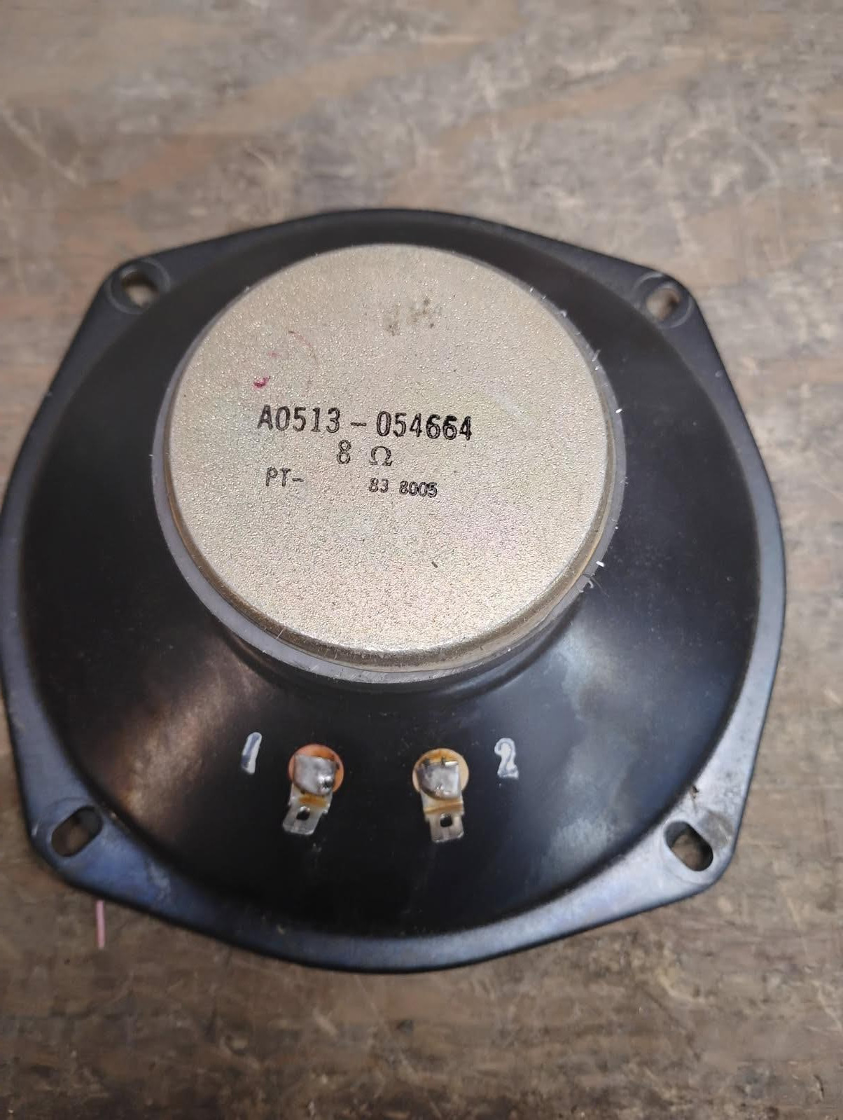 Vintage 6in Speaker 8 Ohm A0513-054664 PT-83 8005 Great Working Speaker!