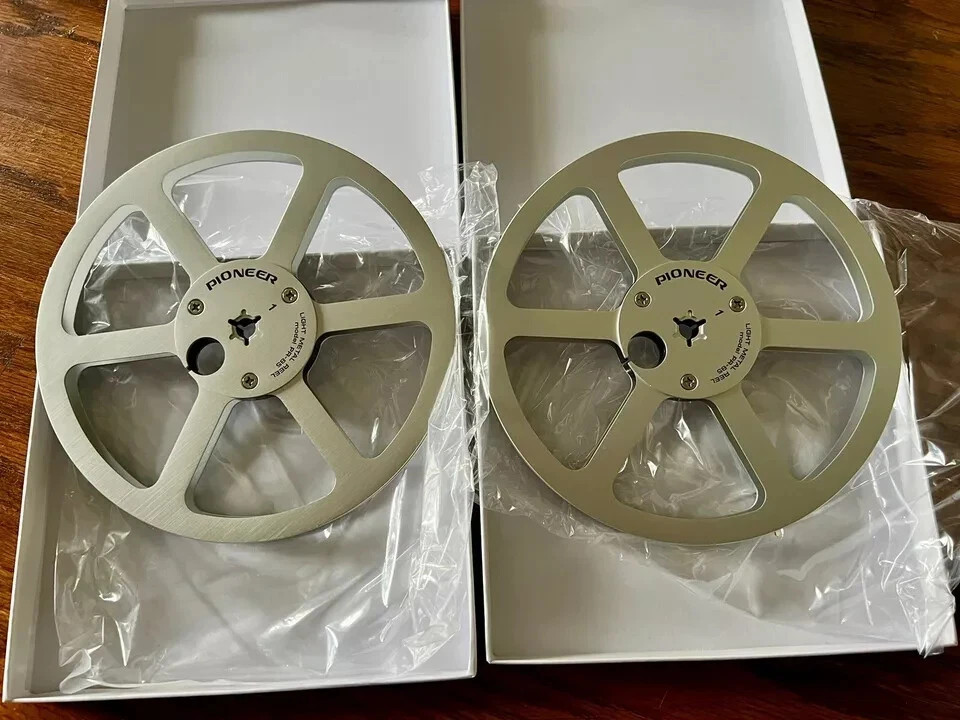 One Pair 7” Silver Pioneer Tape Reel For PR-100 PR-85 RT-909 707 tape recorder