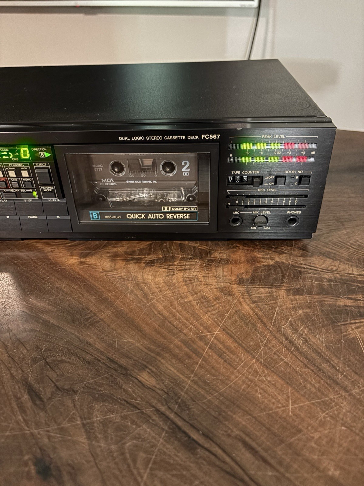 Philips FC567 Dual Logic Auto Reverse Cassette Deck TESTED, Working Order