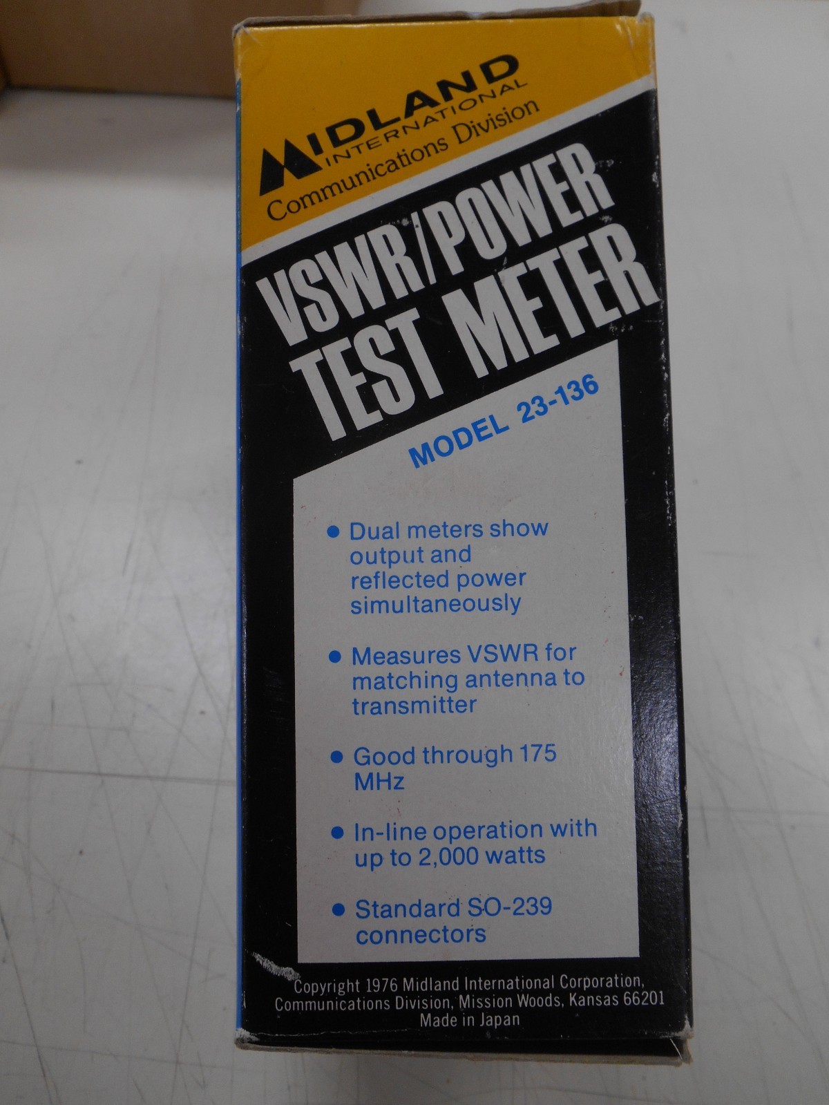 New Midland Model 23-136 VSWR test meter ham cb radios standing wave ratio meter