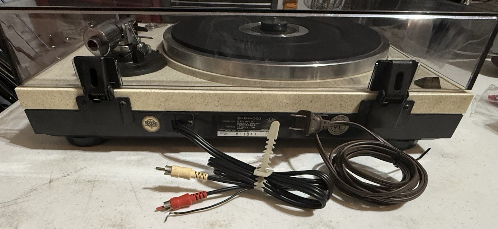 KENWOOD KD-5070 Turntable ’78 Classic Granite Base Complete / READ DESCRIPTION