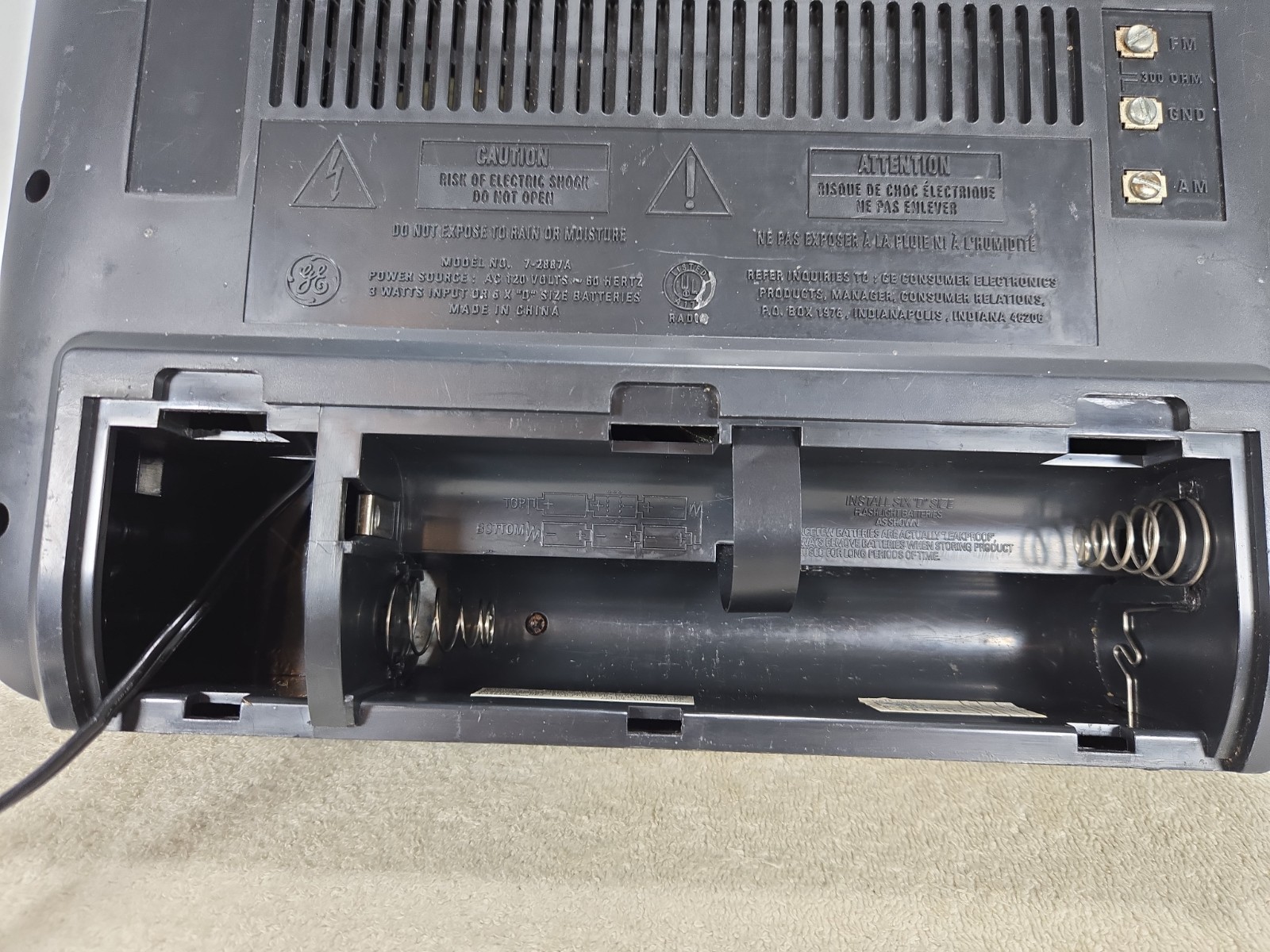 GE Superadio 7-2887A Am/Fm Wide Band Radio Long Range Hi Performance Super Radio