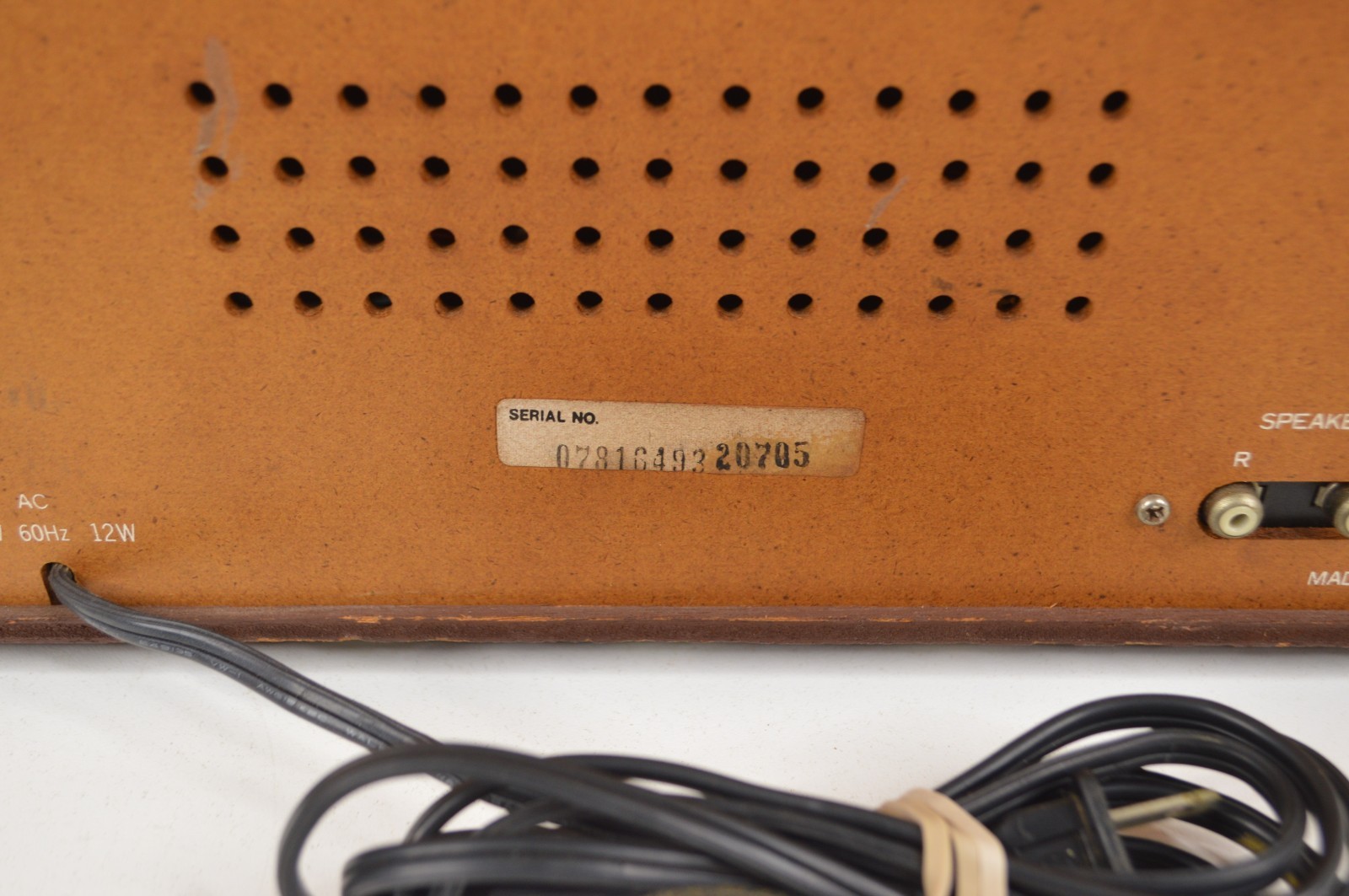 Electro Brand 8-Track Player Model No. 6493 Wooden Case ONE SPEAKER NO SOUND