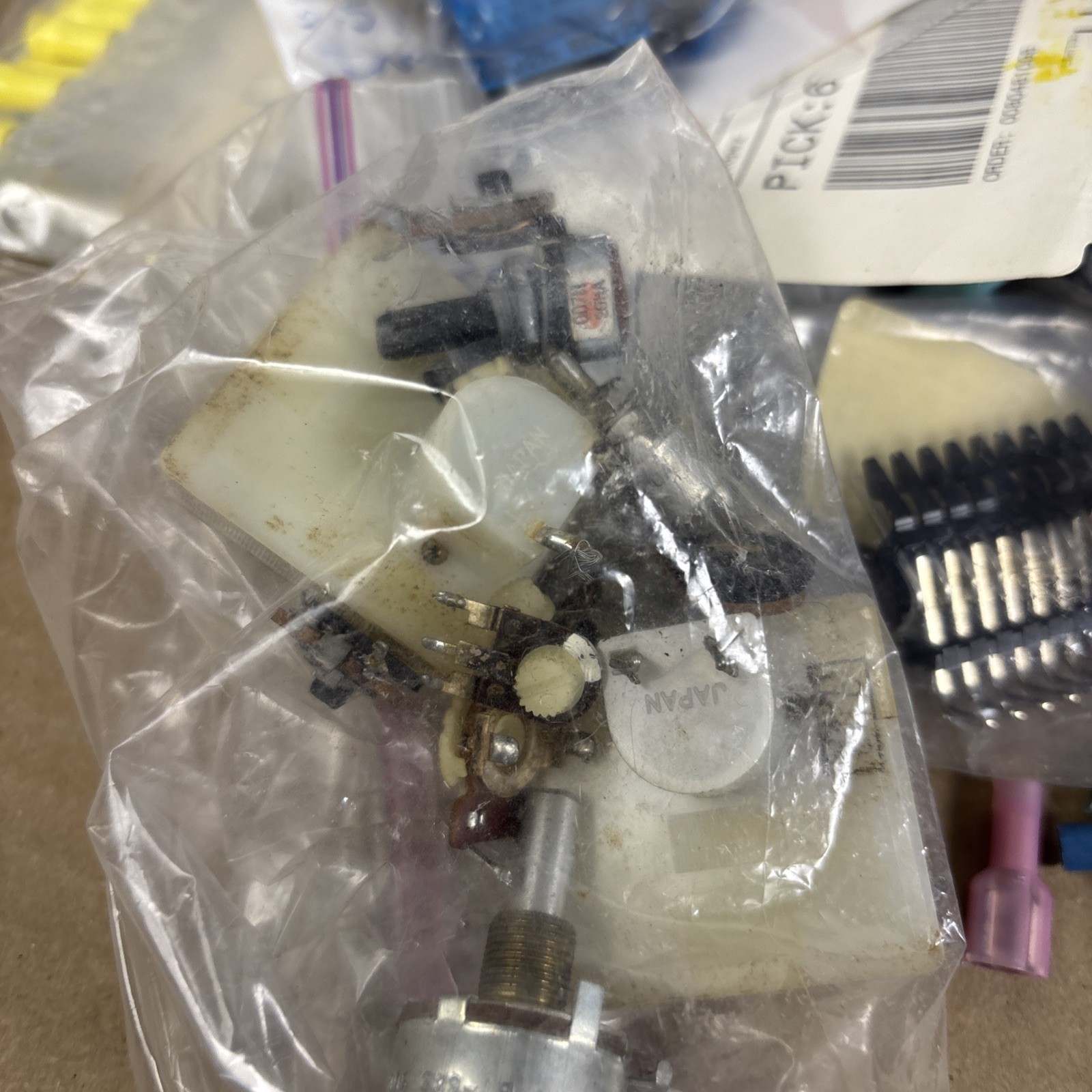 Large Lot of VTG Electronic Parts Meters, Pots, ICs, Transistors, Motorola