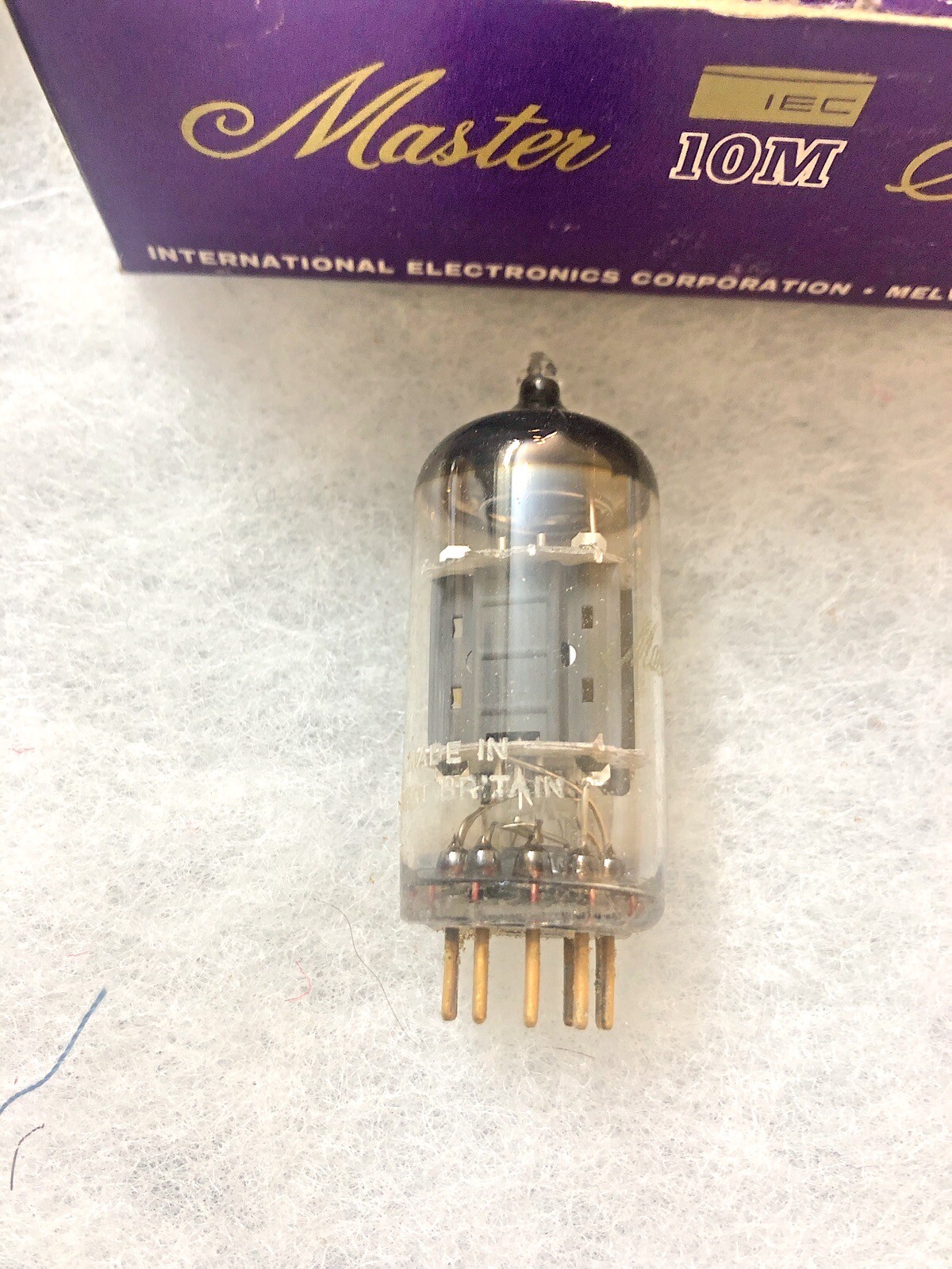 Mullard 10M ECC82 12AU7 Gold Pins Tested Strong Excellent Sounding