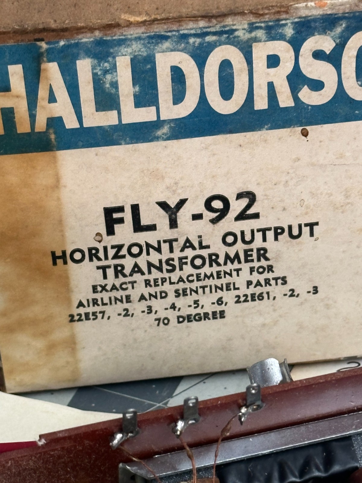 2-pack lot Halldorson FLY-92 Transformer Horizontal Output 70 DEG Sentinel 22E57
