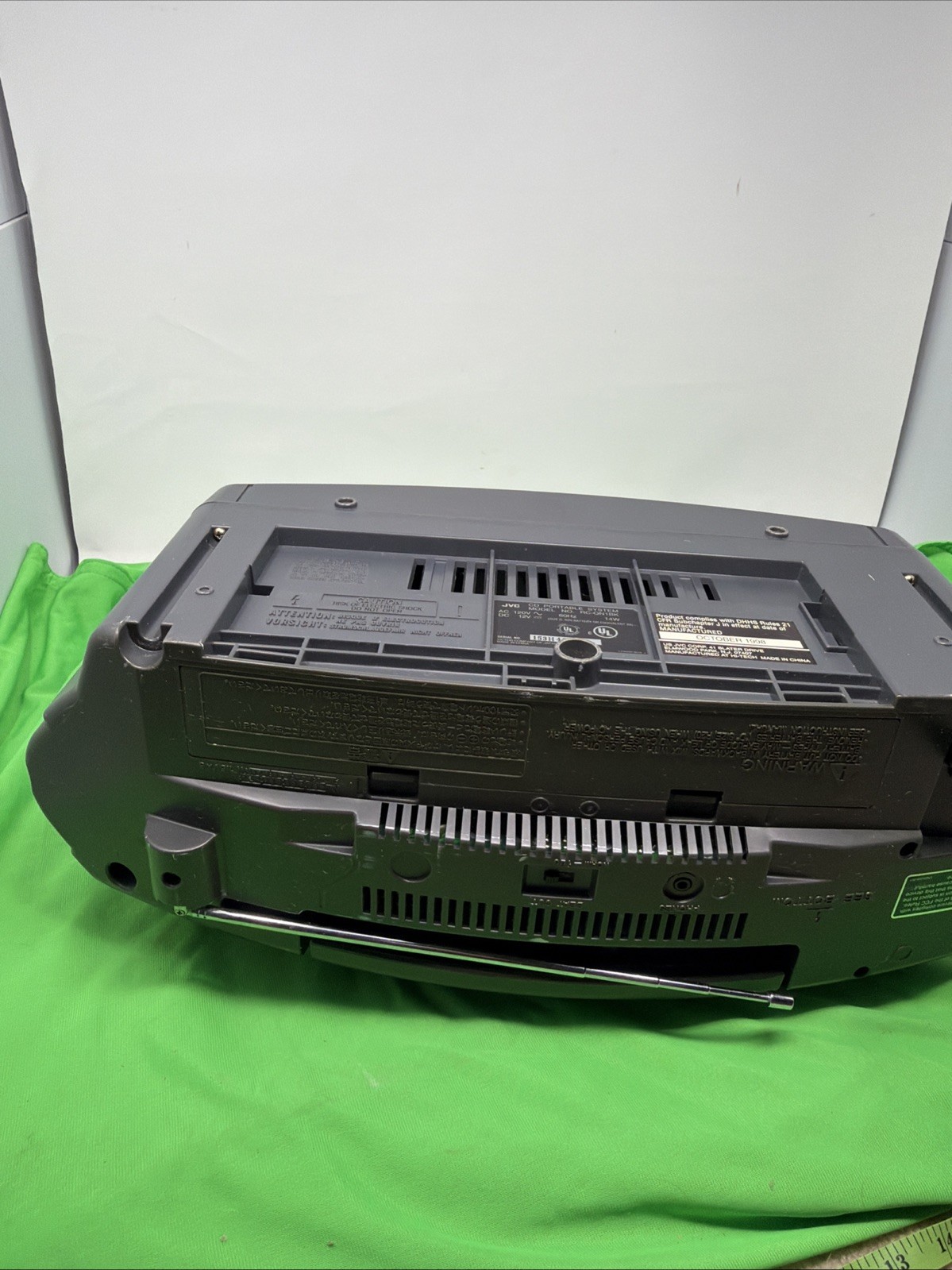 JVC Vintage Boombox RC-QN1BK AM/FM, CD, Cassette Tape Tested and Working