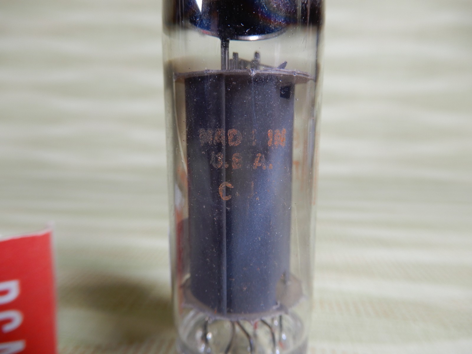 RCA Gray Plate 7189 Vacuum Tube Plate Getter Amplitrex Tested Medium 76% Gm
