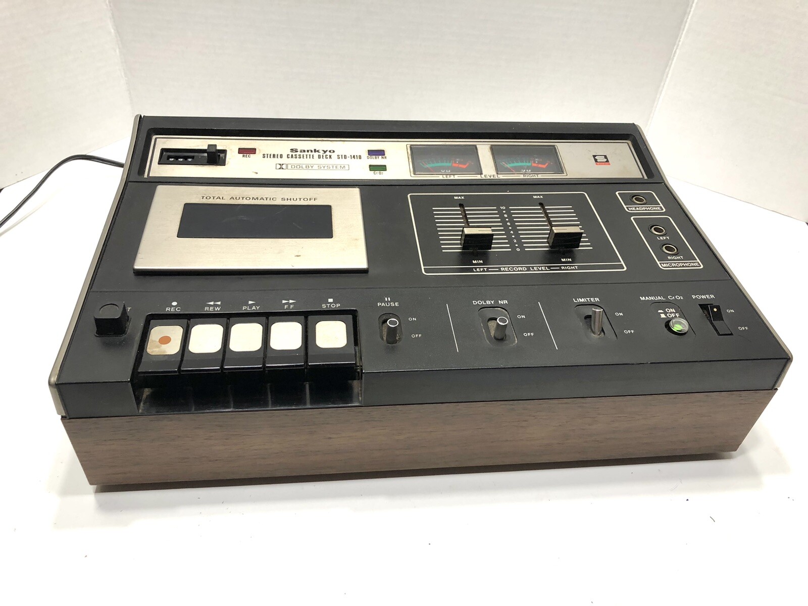 Vintage SANKYO STD-1410 Stereo Cassette Player (As is, unknown condition)