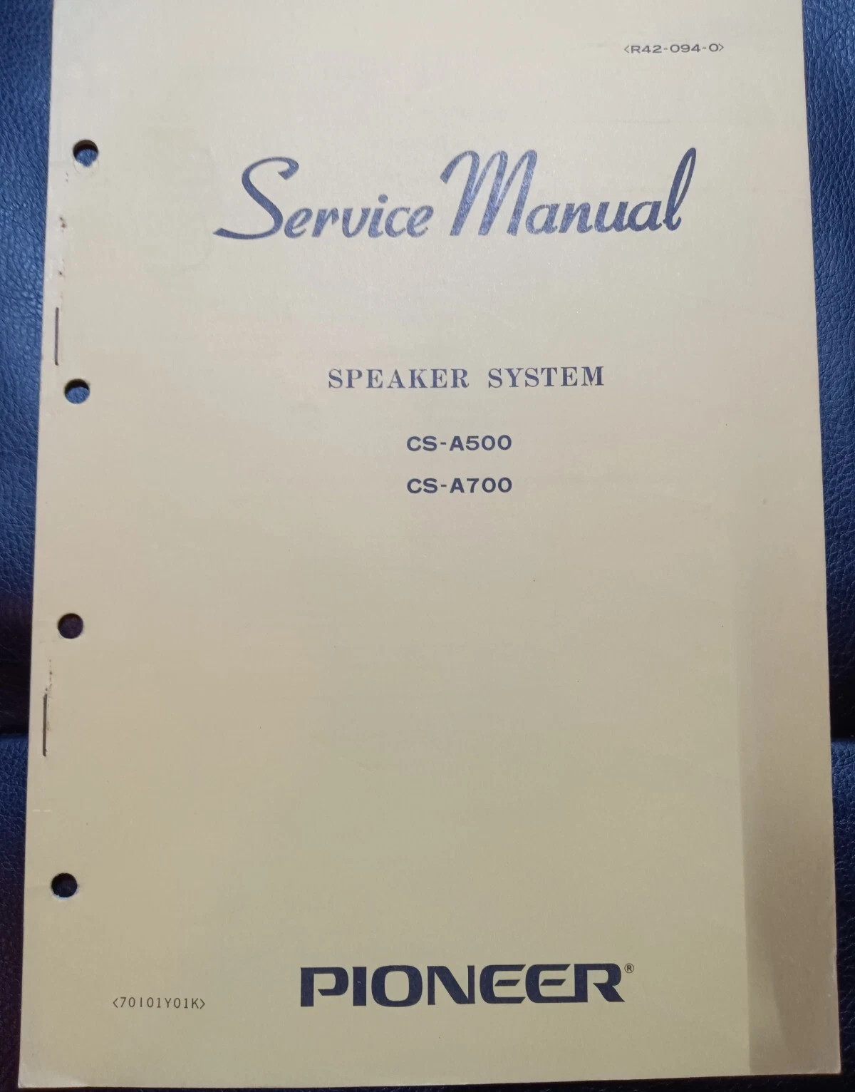 PIONEER CS-A500 CS-A700 Speaker System Service Manual Original