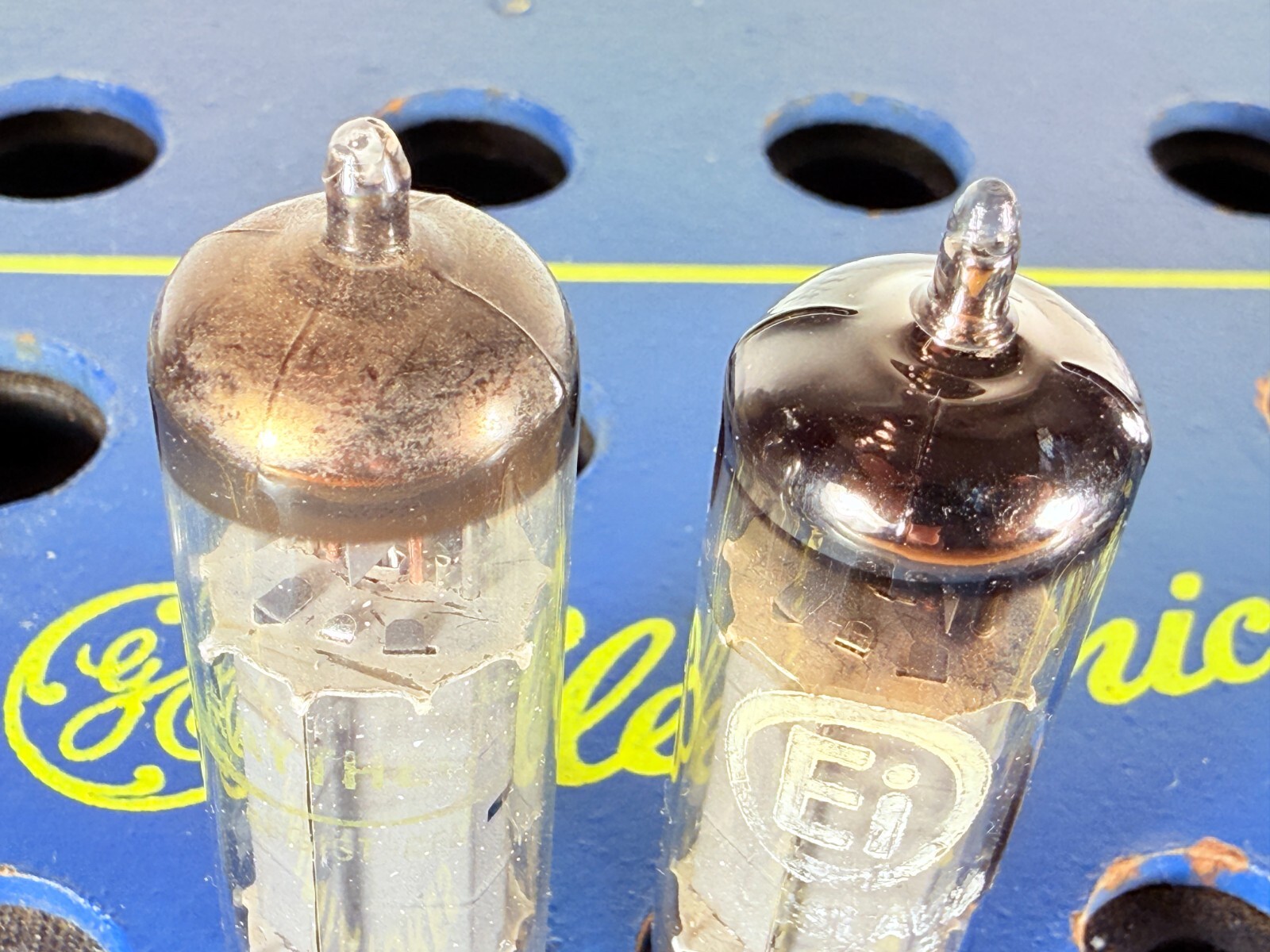 Closely Matched Pair Ei EL84 ( Old Yugoslavia ) Tested Good Tube
