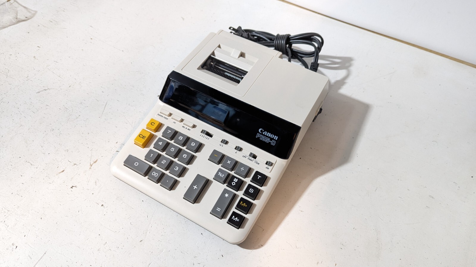 Vintage Canon Calculator and Printer P125-D Brand New Display 10 Digit