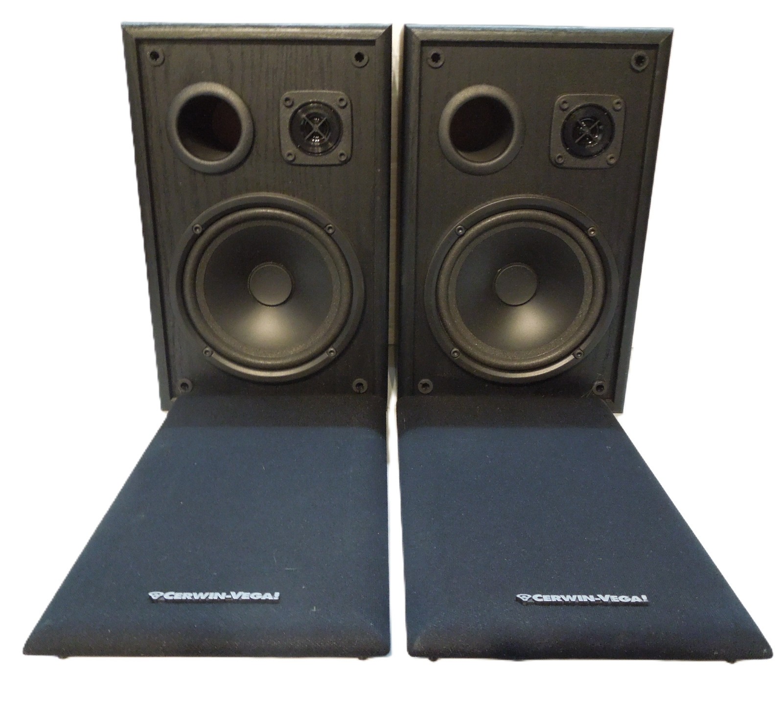 Cerwin Vega E Series Speakers E-26F With Dust Covers Nice Condition SOUND GREAT!