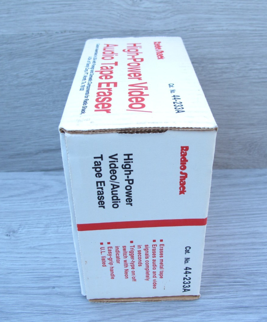 New – Realistic Radio Shack 44-233A High Power Audio Video Bulk Tape Eraser