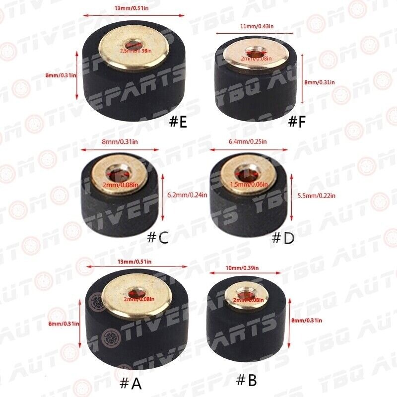4pcs/set Copper Pinch Roller Tape Recorder Cassette for Sharp SONY Technics