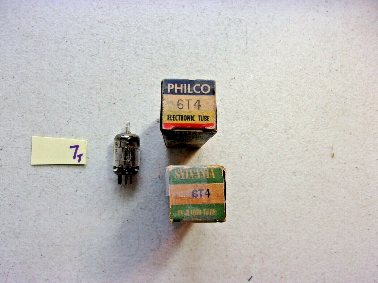LOT OF 2 NEW IN BOX PHILCO SYLVANIA ELECTRON TUBE 6T4 (332)