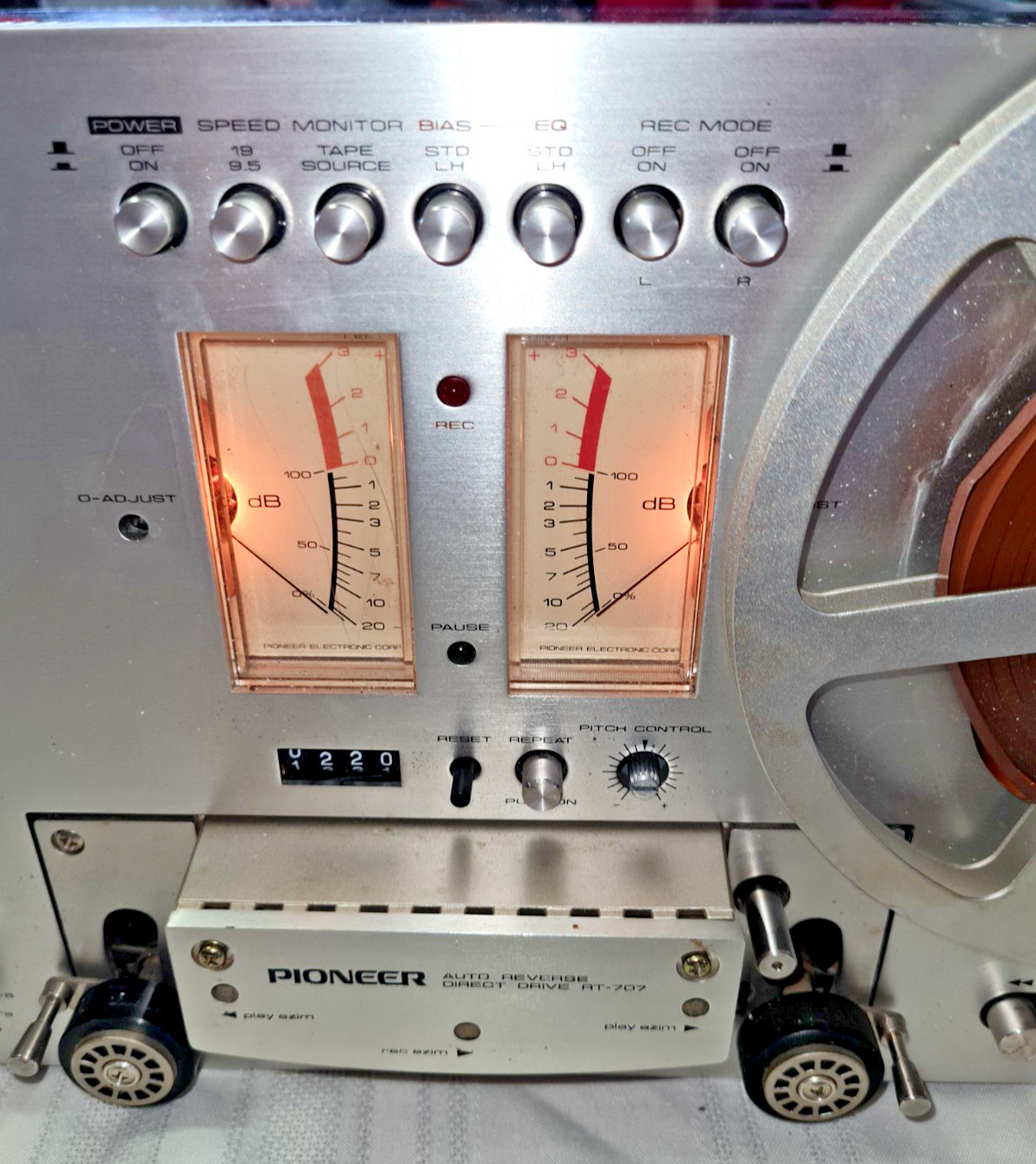 Pioneer RT-707 Auto Reverse Direct Drive Reel To Reel Recorder Tape Deck Silver