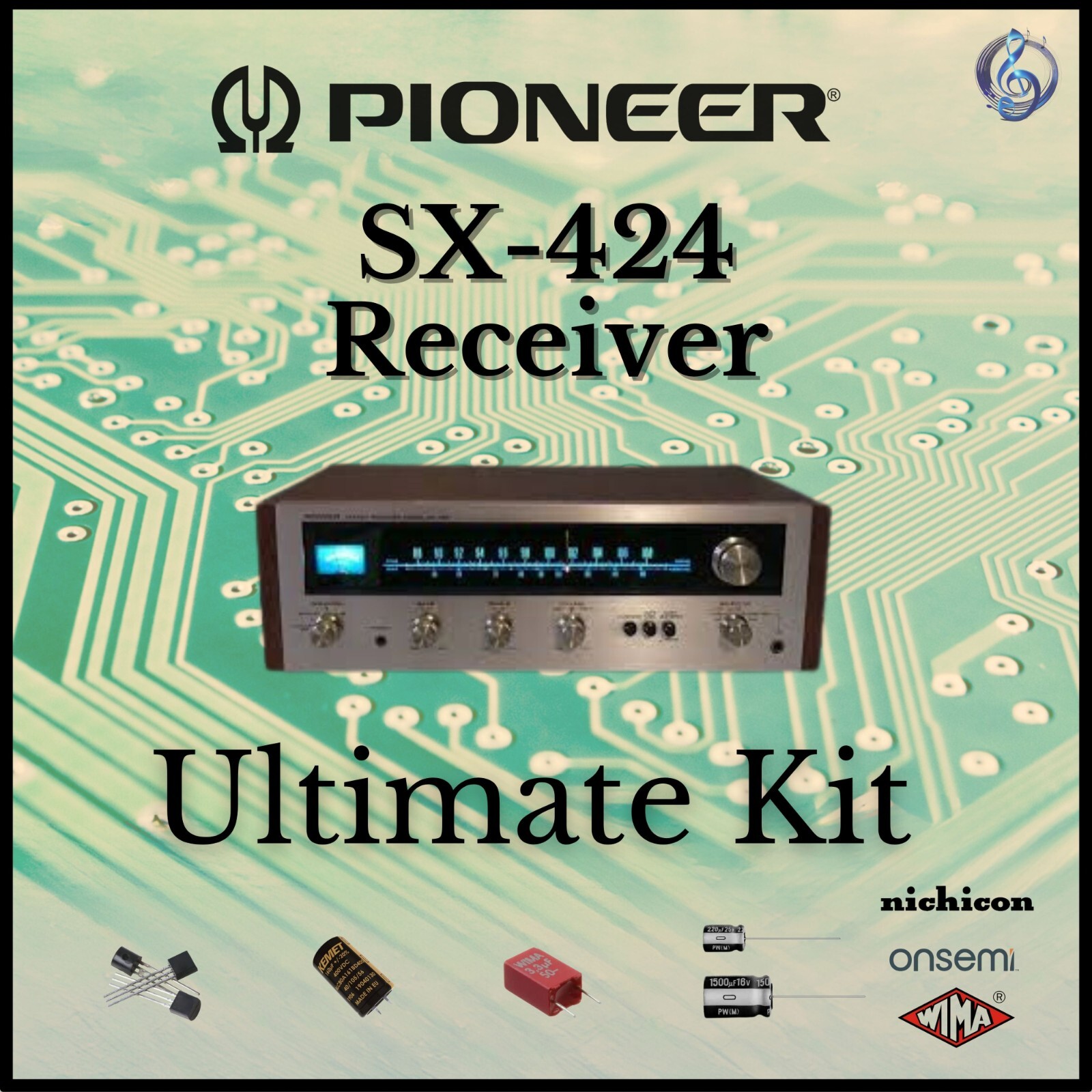 Pioneer SX-424 Receiver Ultimate Upgrade Kit Genuine Parts Restoration