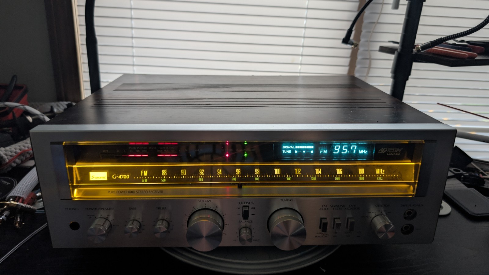 Sansui G-4700 AMFM Pure Power DC Stereo Receiver 50WPC Perfect Working Condition