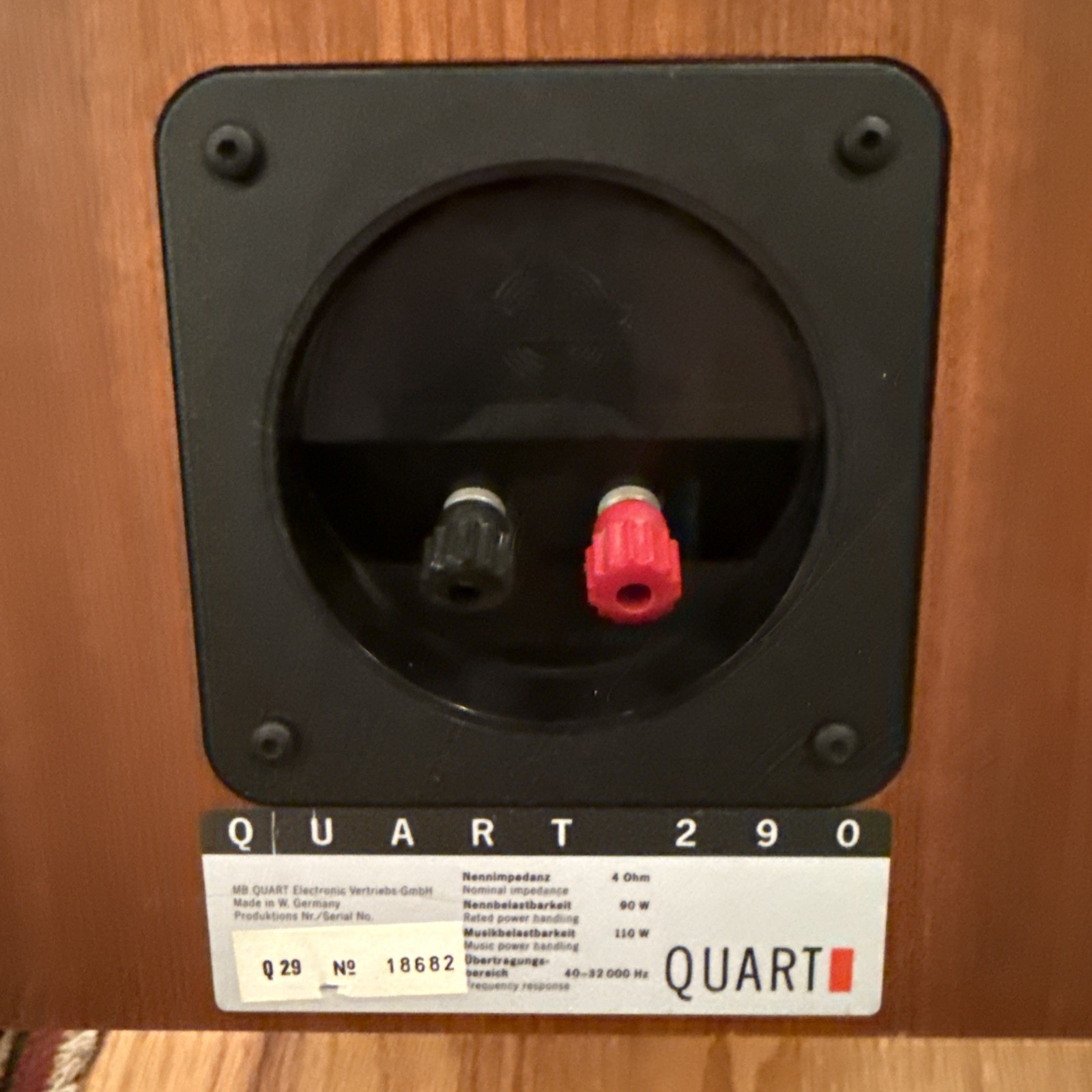 MB Quart 290 Stereo Speakers Vintage German Made Speakers Wood