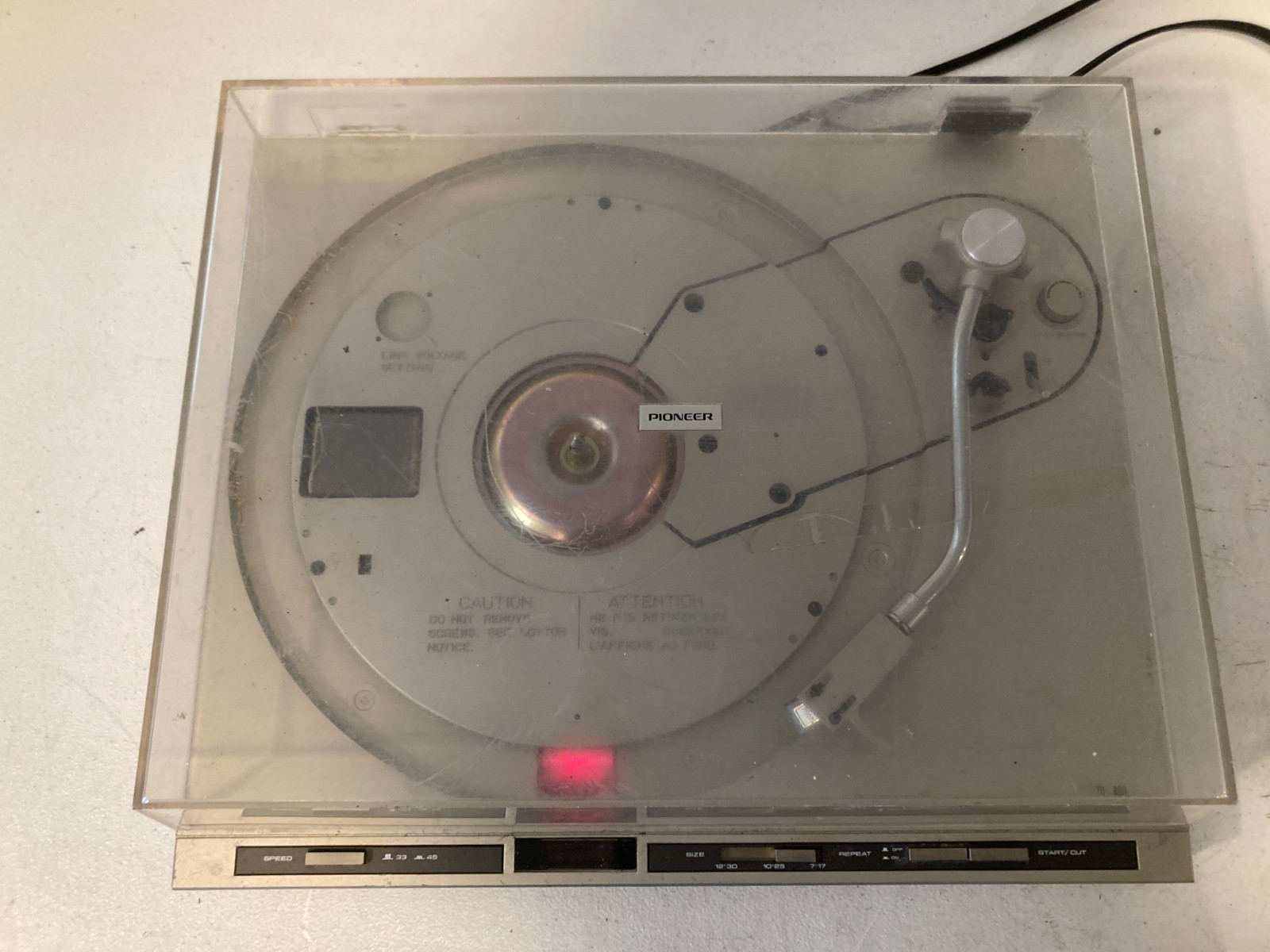 PIONEER PL-400 DIRECT DRIVE STEREO TURNTABLE RECORD PLAYER MADE IN JAPAN