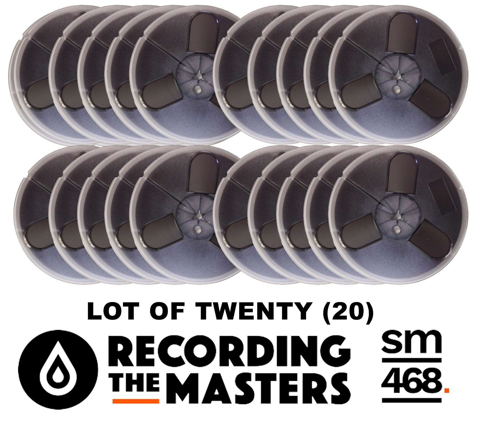 BOX OF(20) SM468 RTM PYRAL RMG RMGI TAPE REEL TO REEL 1/4″ X 1200 7″ PLASTIC NEW
