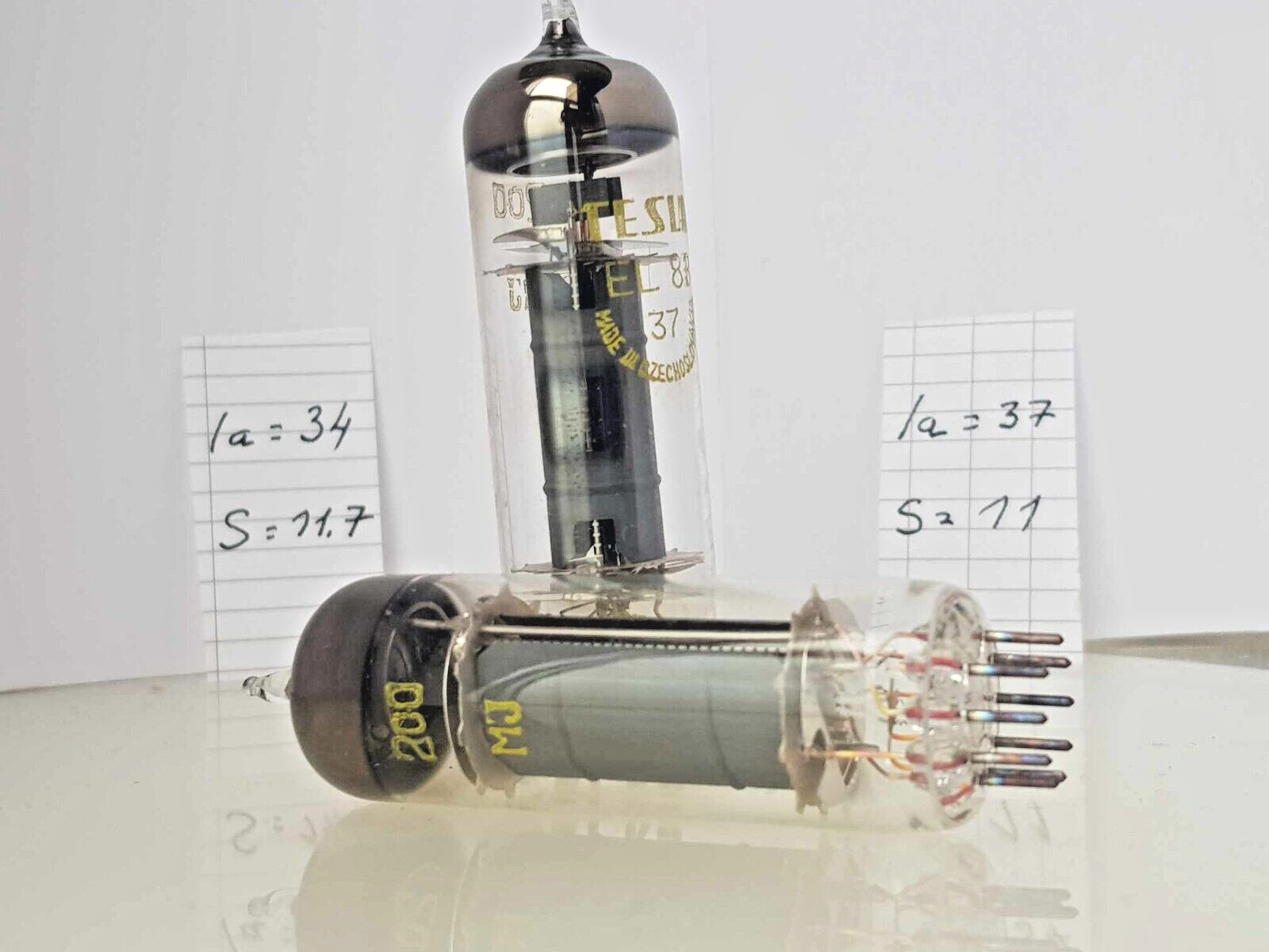 2 x EL83 TESLA MATCHED PAIR 1973y Power PENTODE TUBE 6CK6 SAME CODES