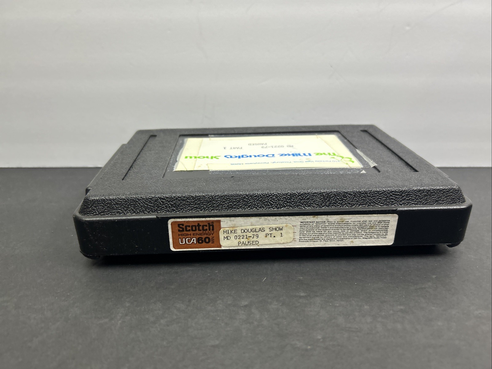 RARE U-MATIC UCA60 Pt. 1 VIDEO CASSETTE TAPE LOU RAWLS ESTATE SALE 0221-79