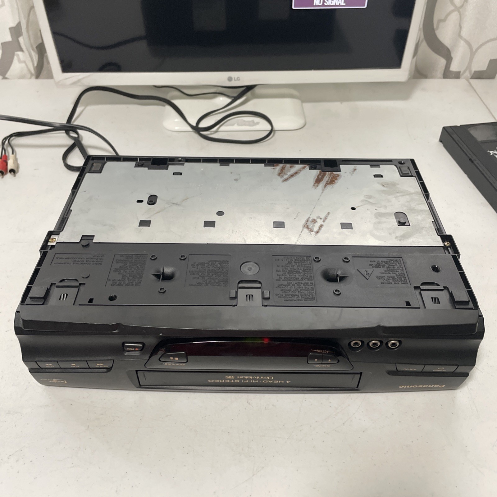 SEE⭐️VIDEO Panasonic PV-V4520 4-Head Hi-Fi Stereo VHS VCR OmniVision No Remote