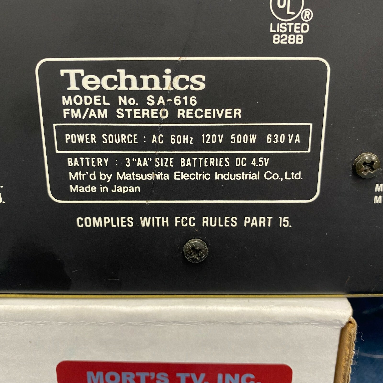 TECHNICS SA-616 VINTAGE AM/FM STEREO RECEIVER – SERVICED – CLEANED – TESTED