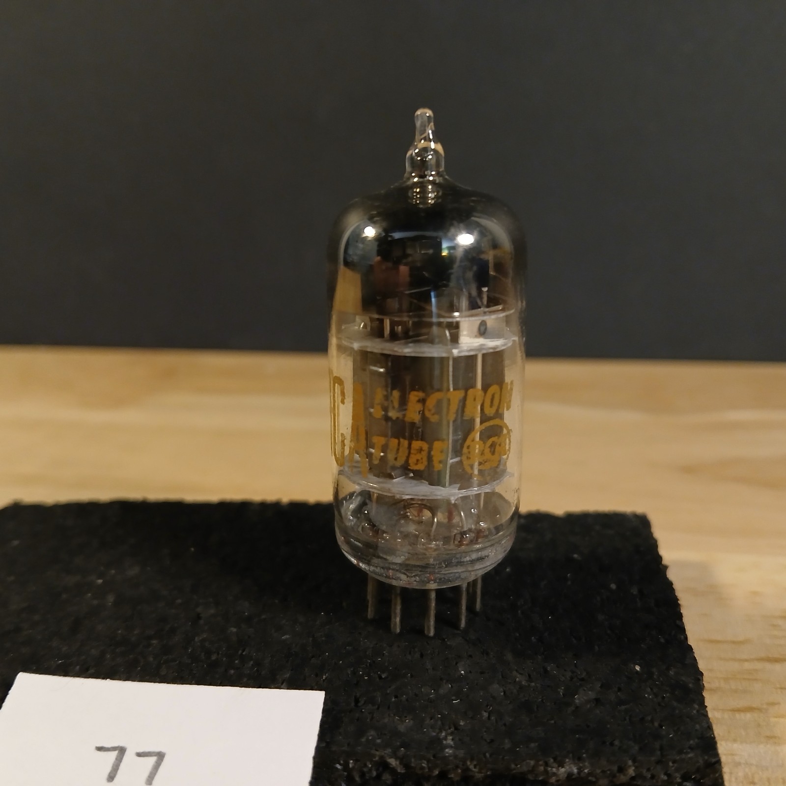 1950’s RCA Black Plate 5814A Audio Tube Tested at 77/81 min 55