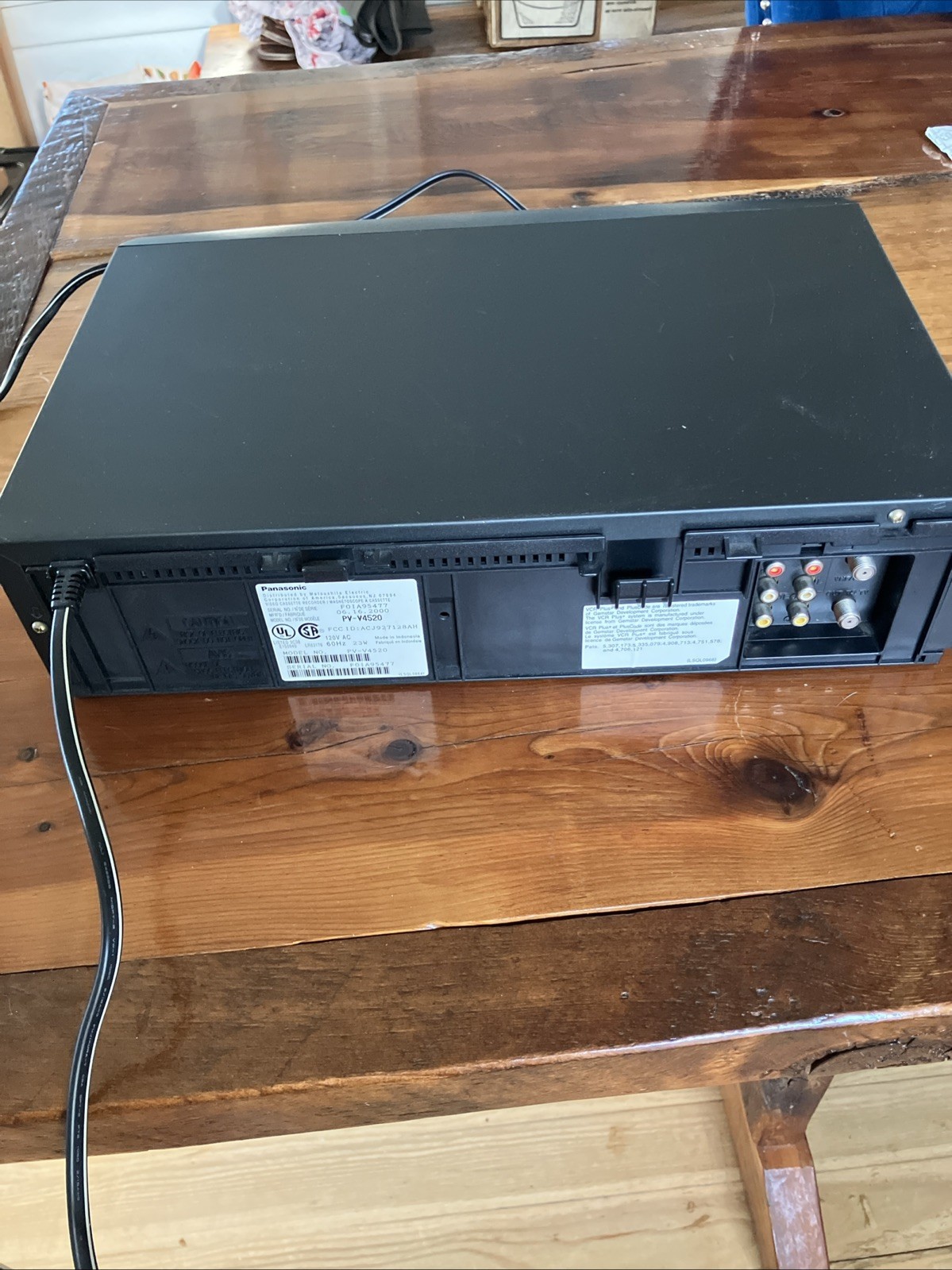 Panasonic PV-V4520 4-Head Hi-Fi Vhs VCR+ Blue Line w/Remote & Owners Manual