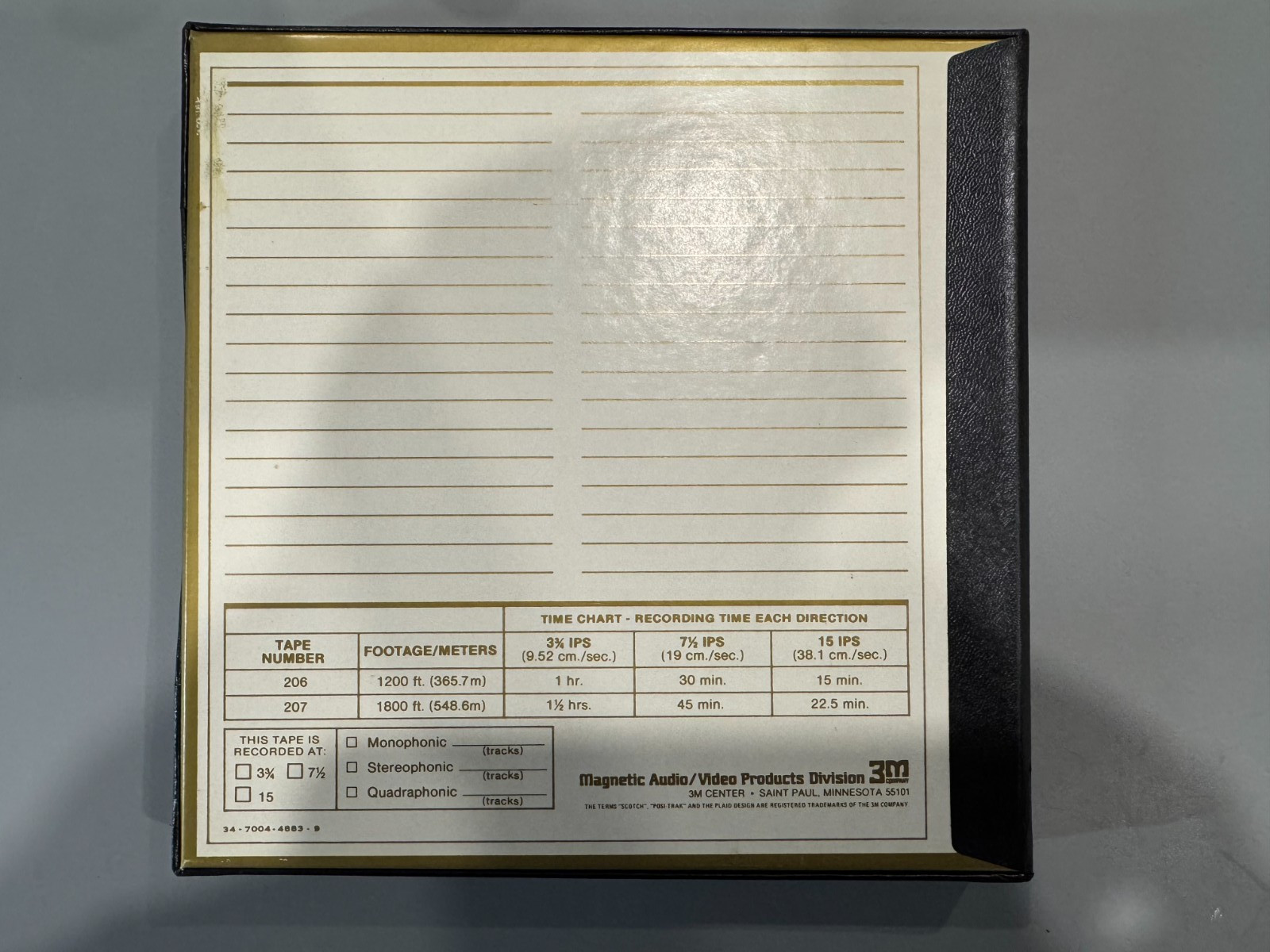 5x Scotch Type 207 7″ Reel-to-Reel Professional Mastering tape